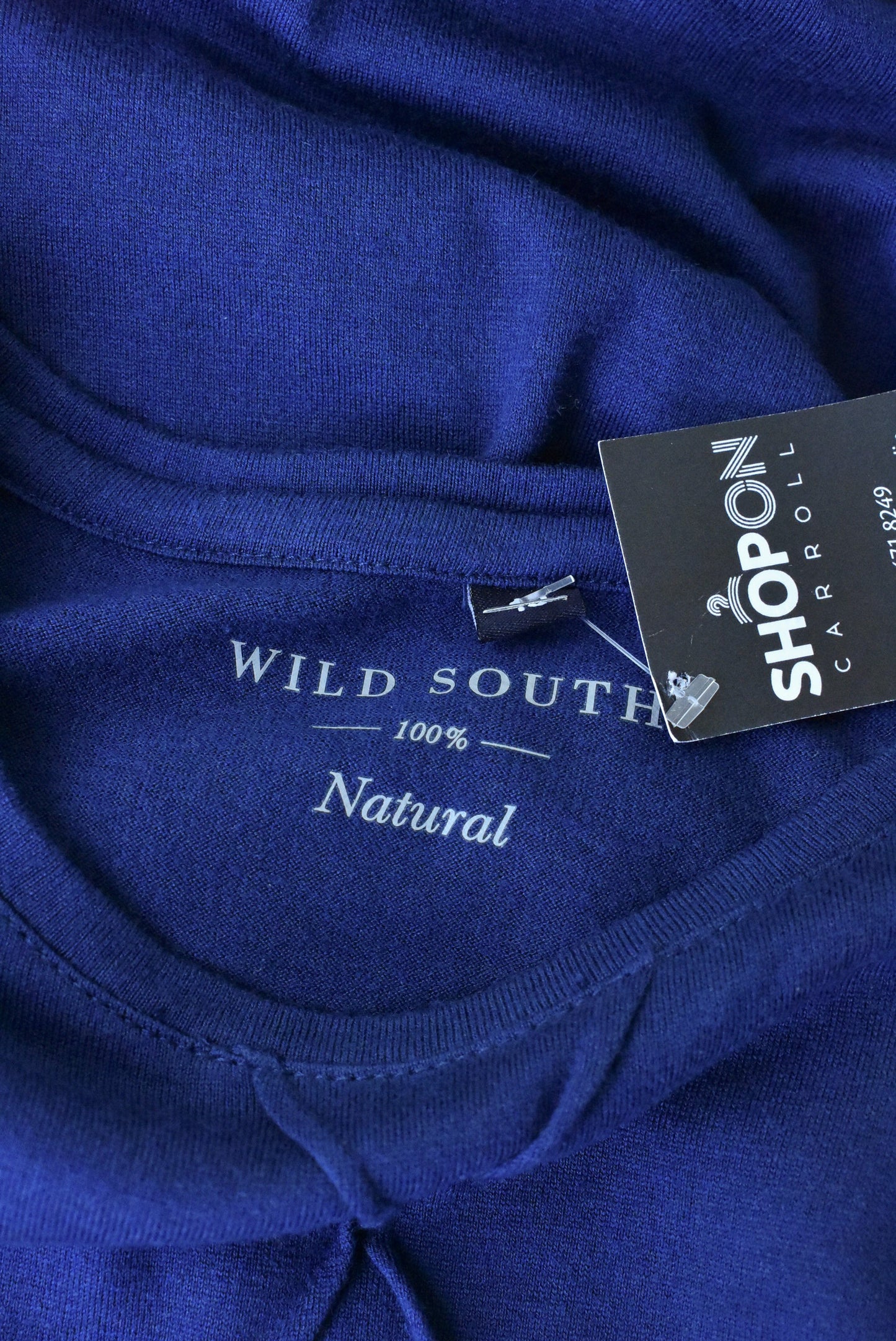 Wild South, 100% Natural long line merino/bamboo top, size 10