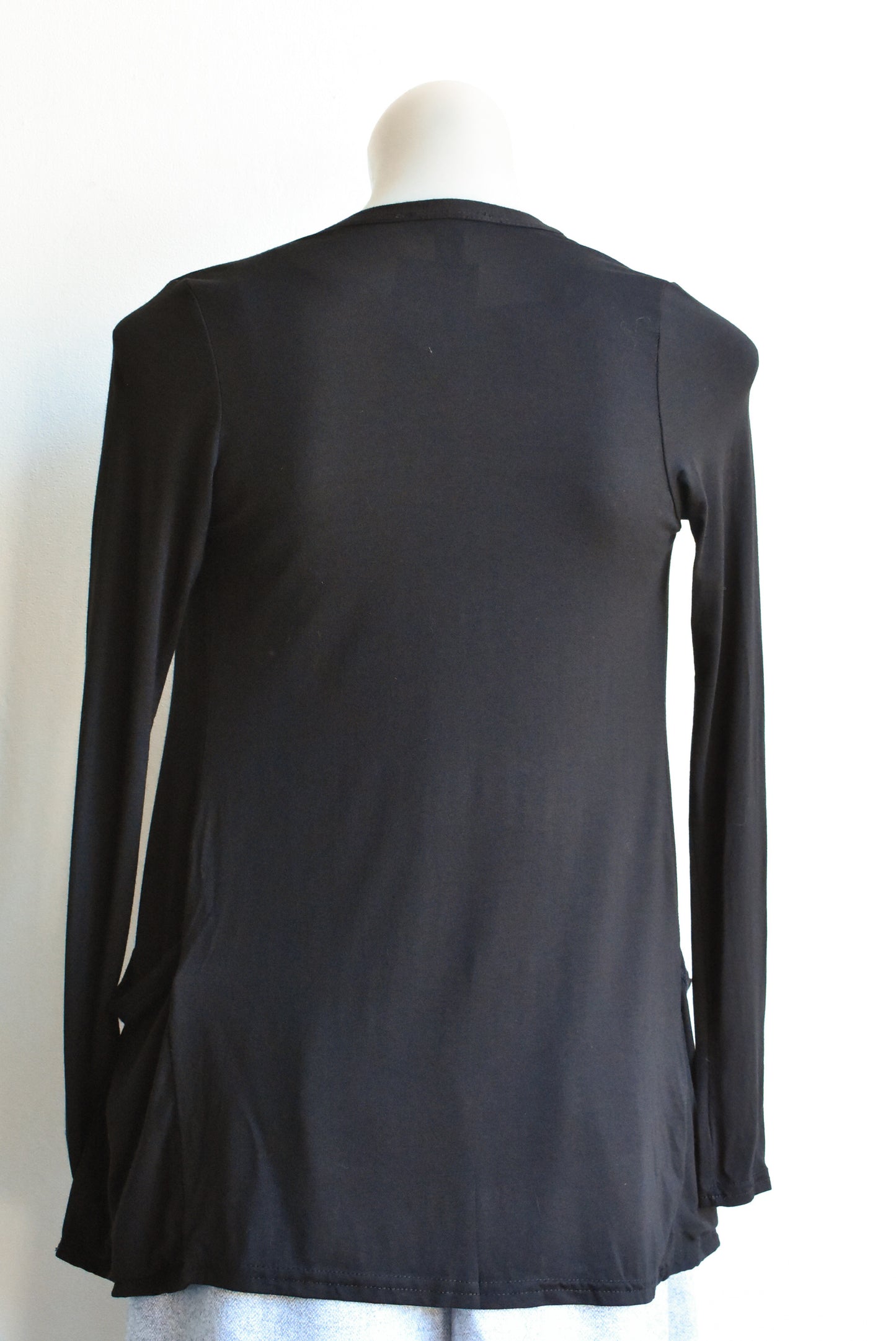 New Look black open cardigan with pockets, XS NWT
