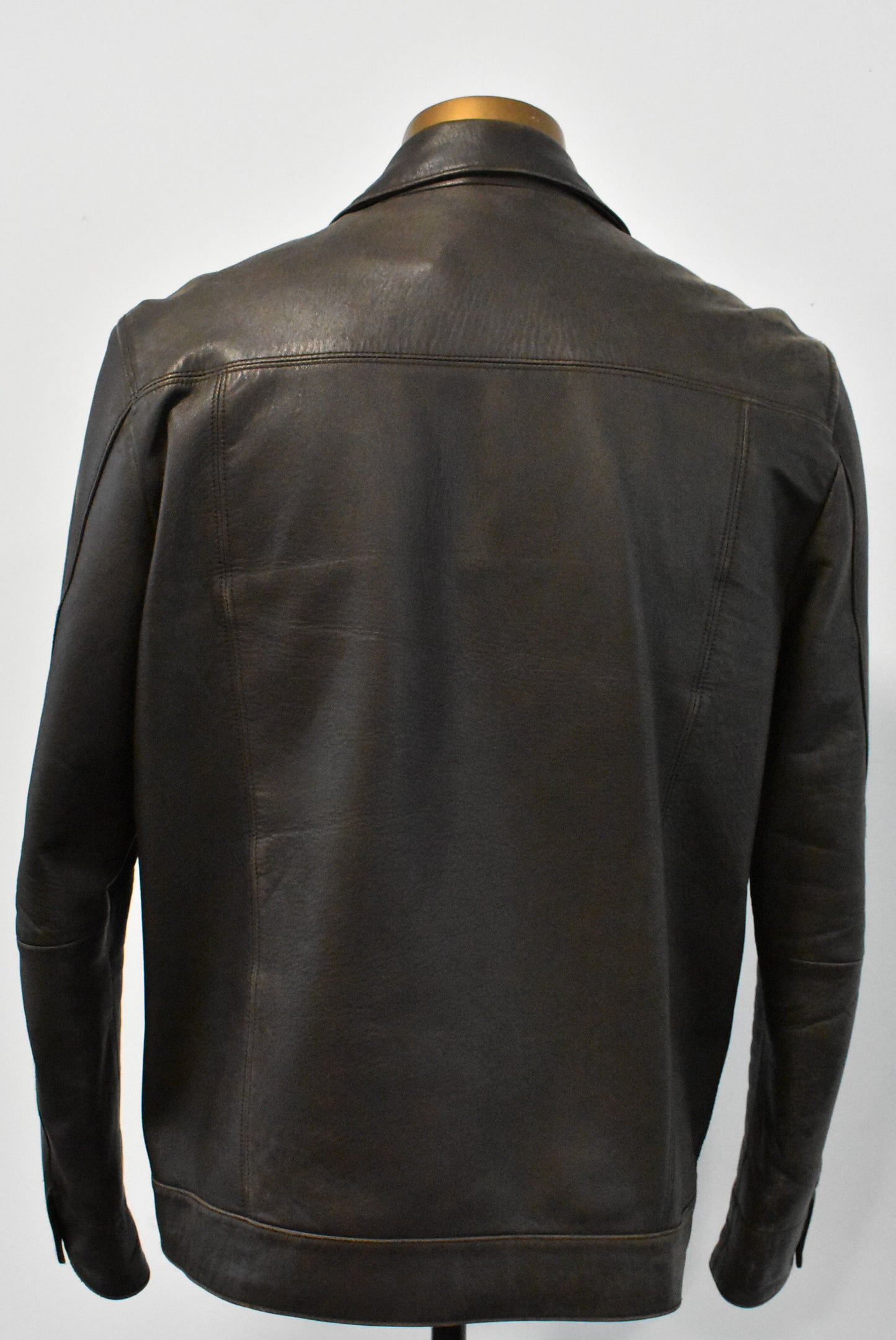 Leather Rodd & Gunn brown jacket, M