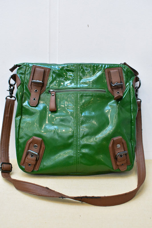 Overland shiny green bag