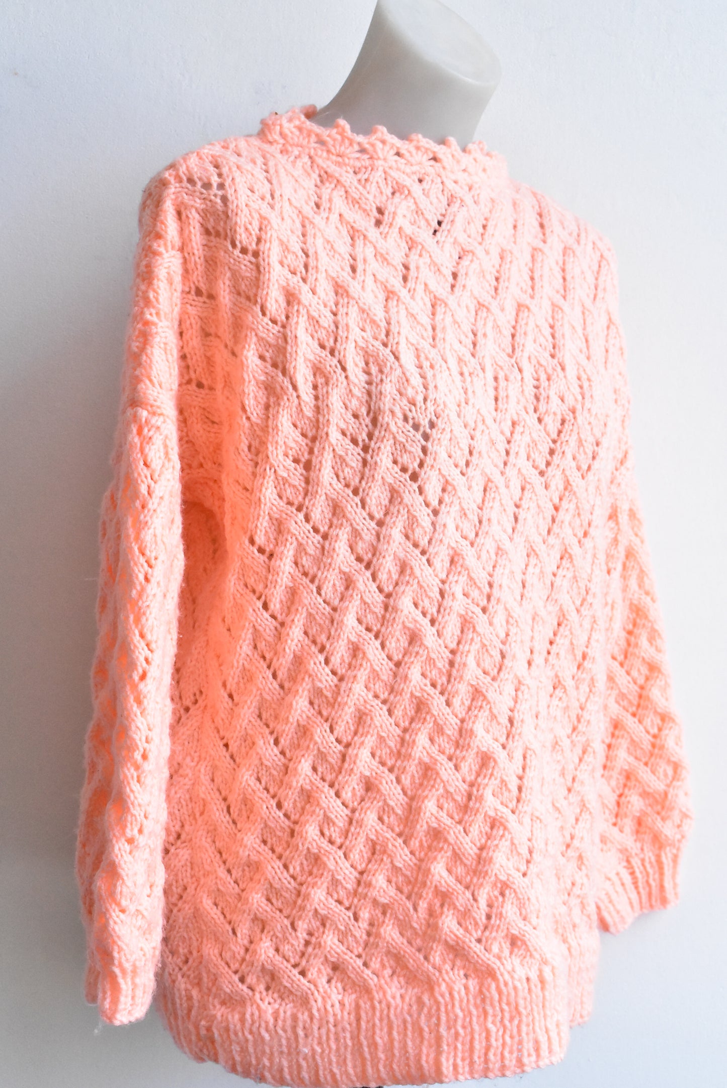 Bright Coral Handmade Jumper