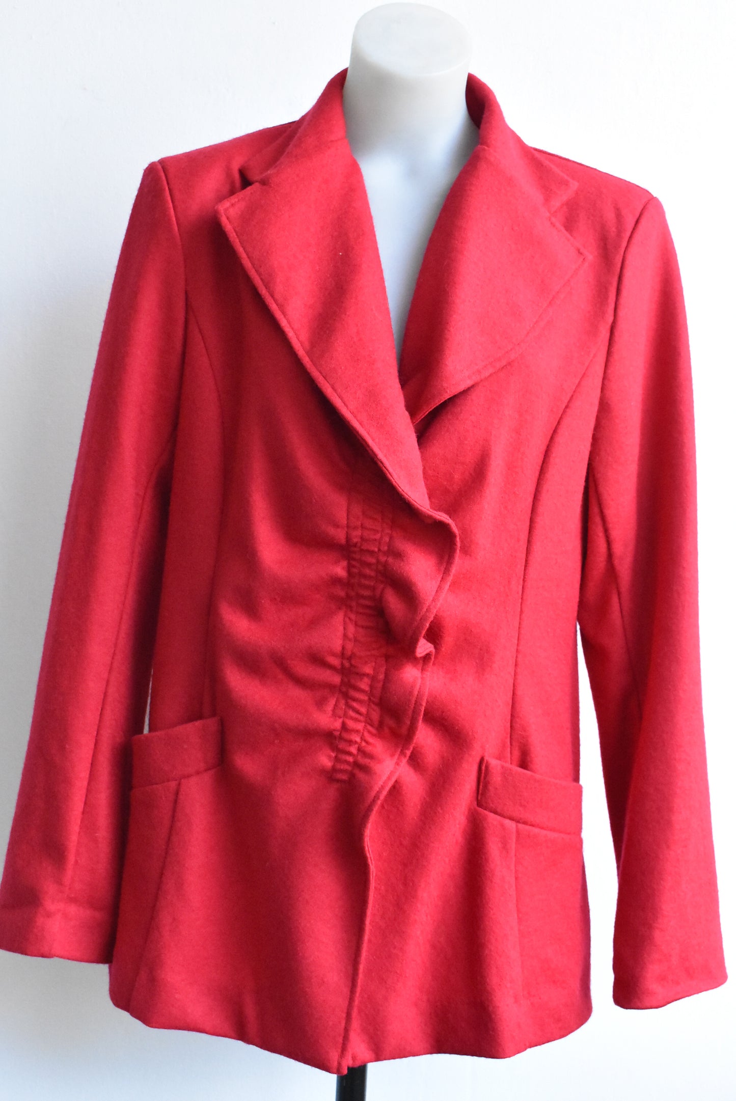 Café wool-blend red coat, size 12
