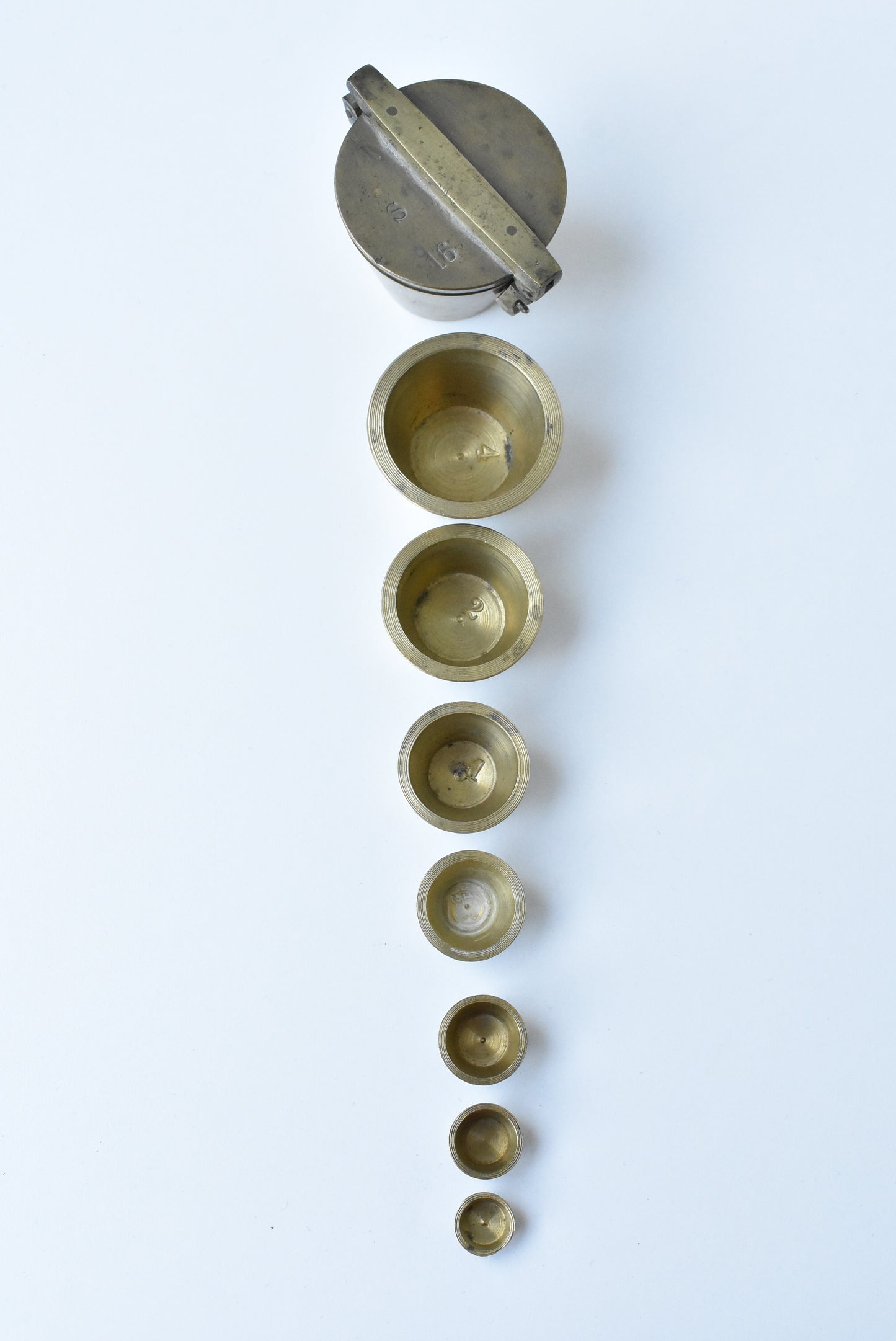 Vintage set of gold weights