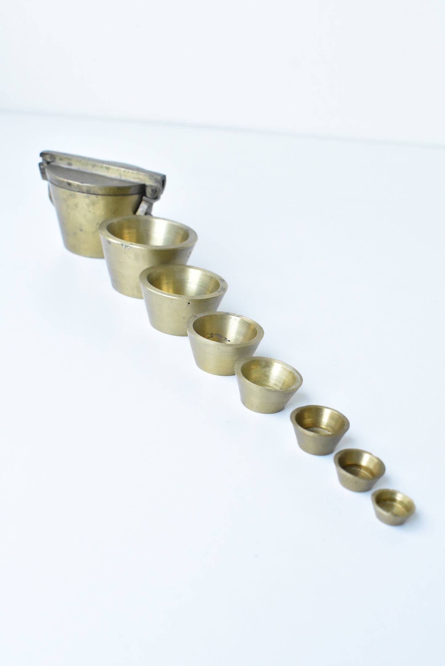 Vintage set of gold weights