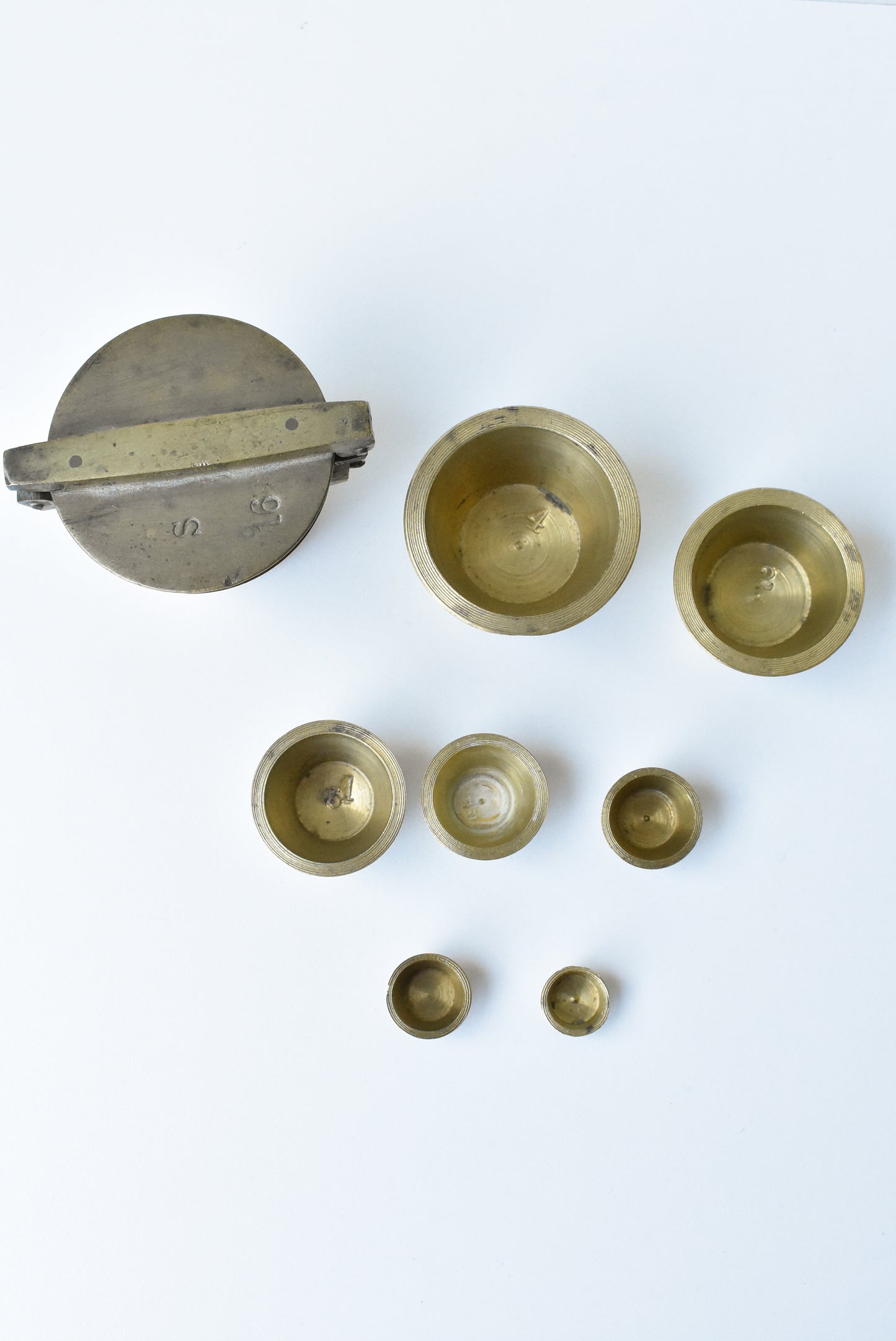 Vintage set of gold weights