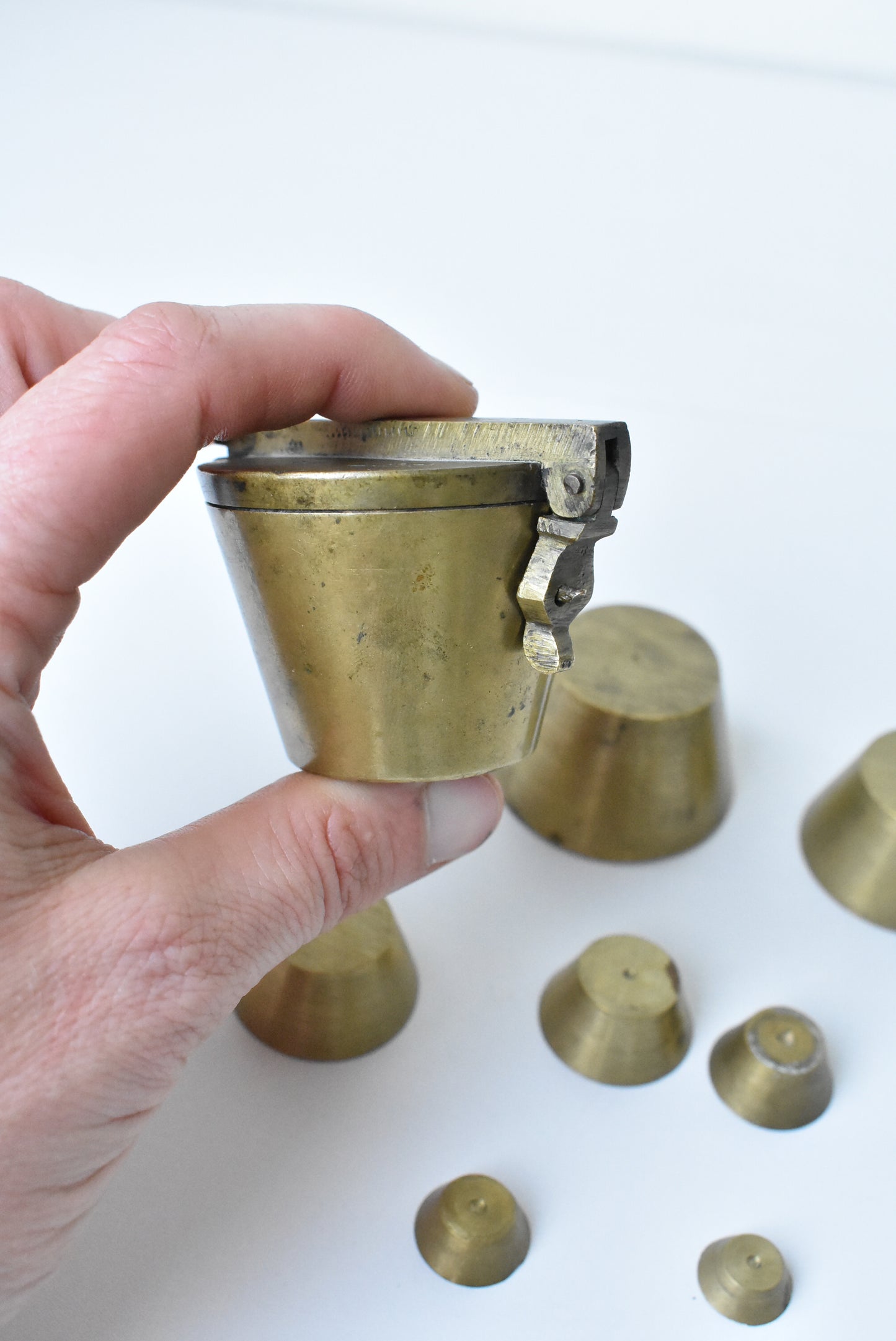 Vintage set of gold weights