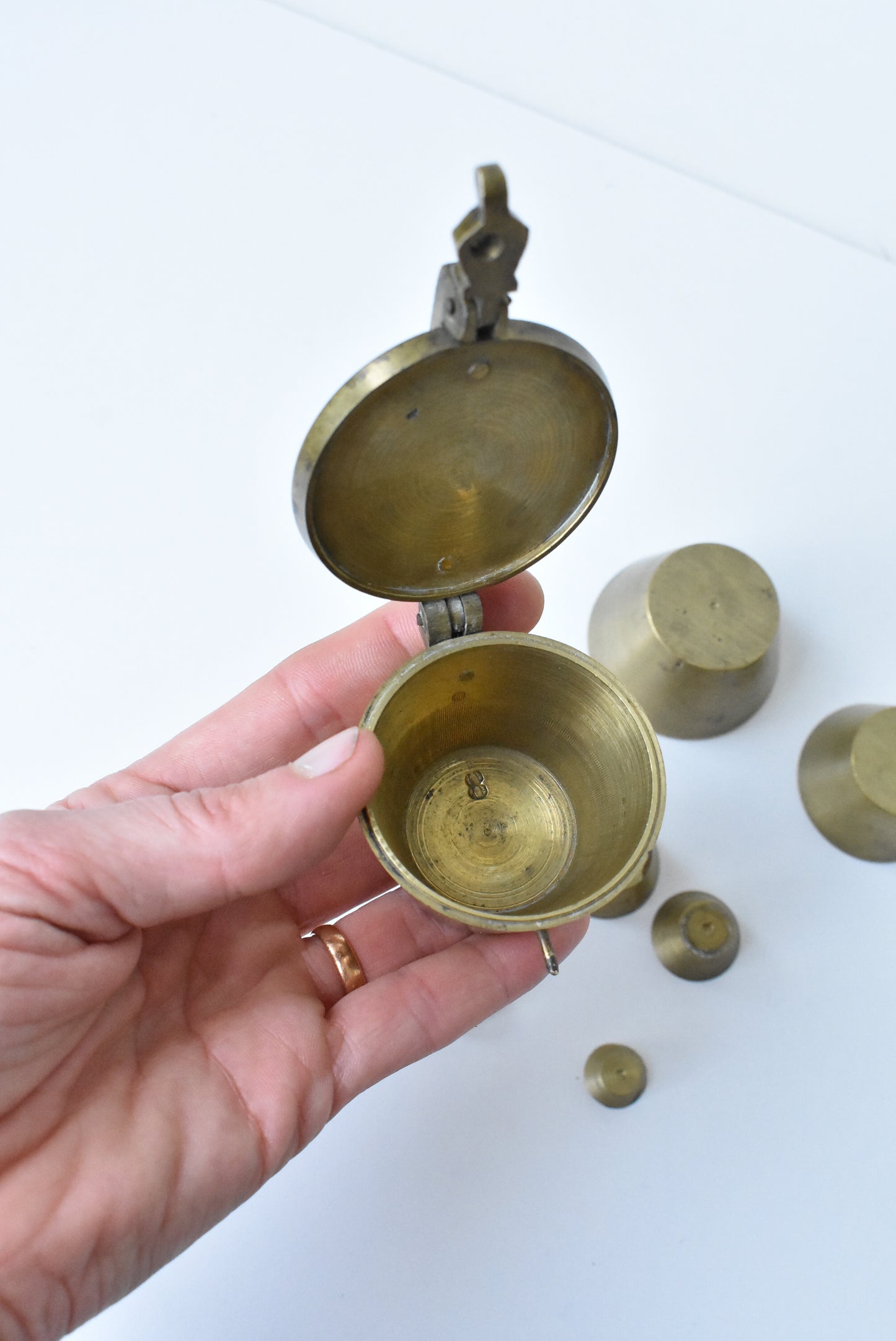 Vintage set of gold weights