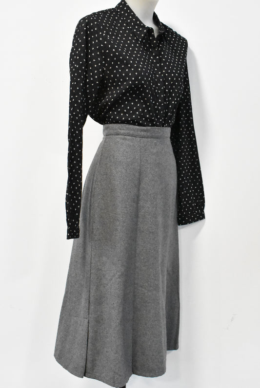Long winter weight grey skirt, S