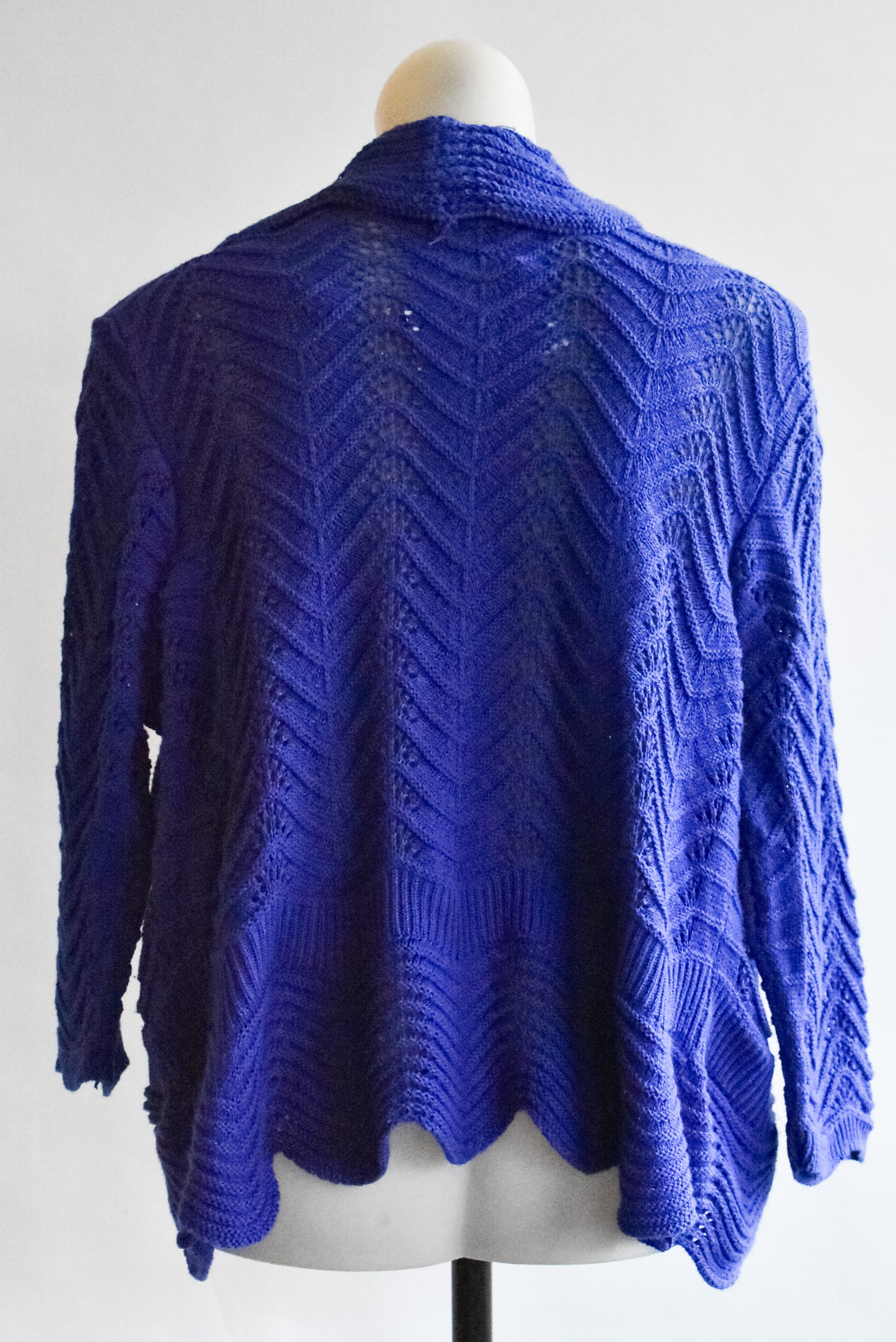 Twin Lakes lace knit cotton blend bolero, XL
