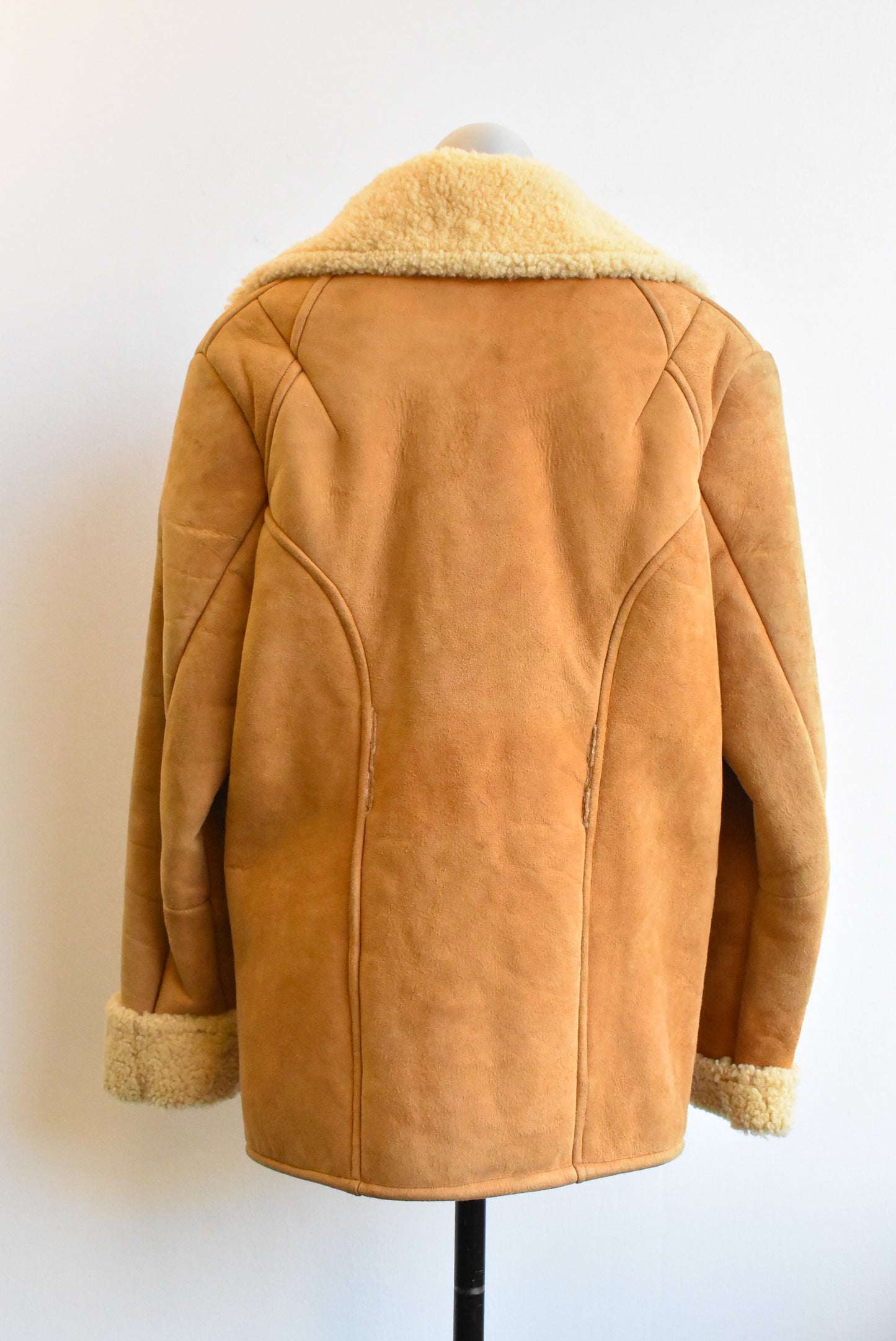 Brown suede and wool jacket