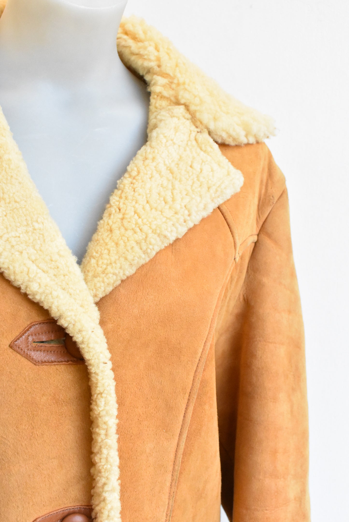 Brown suede and wool jacket