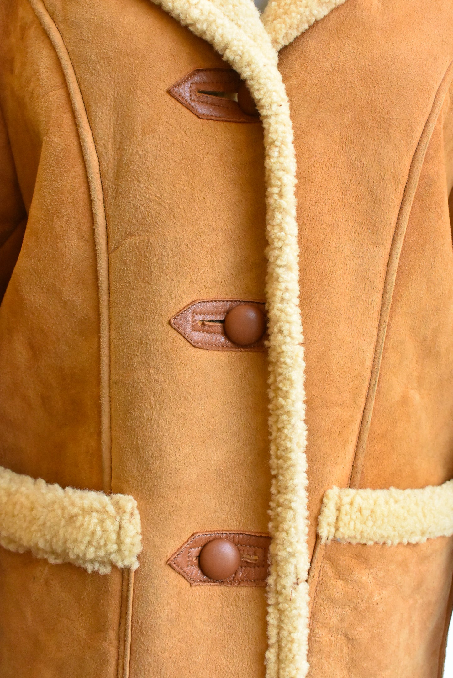 Brown suede and wool jacket