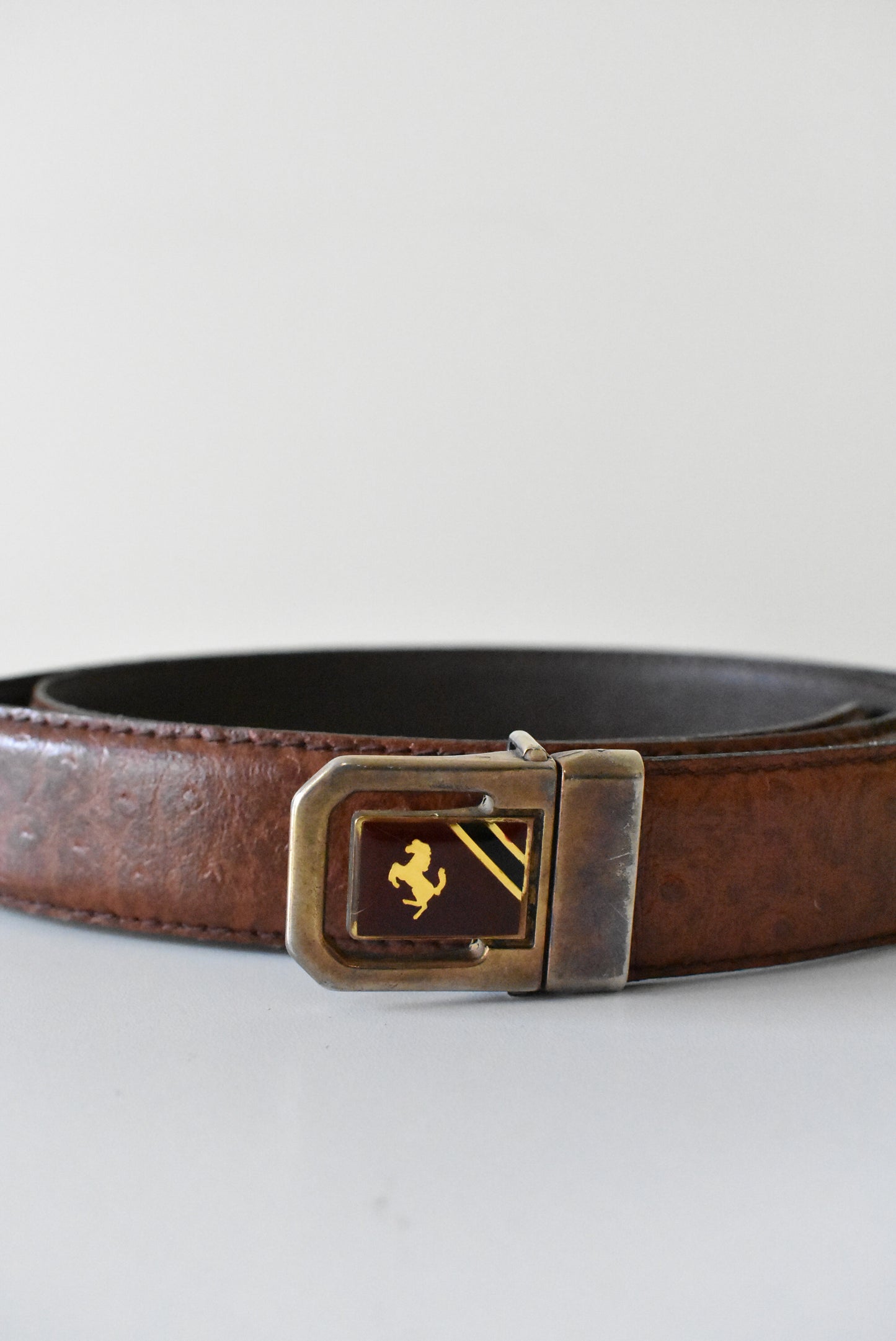 Vintage brown leather belt
