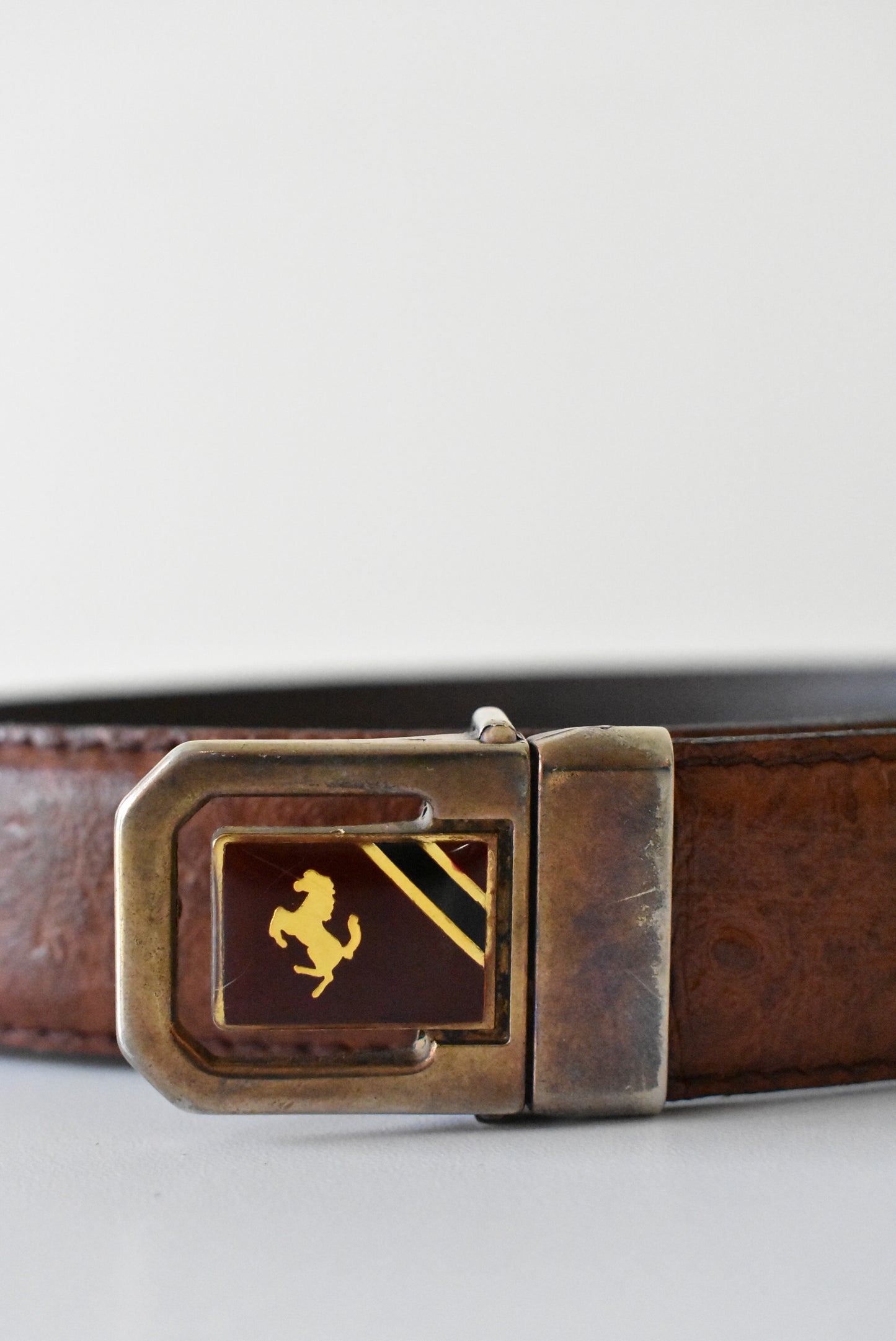 Vintage brown leather belt