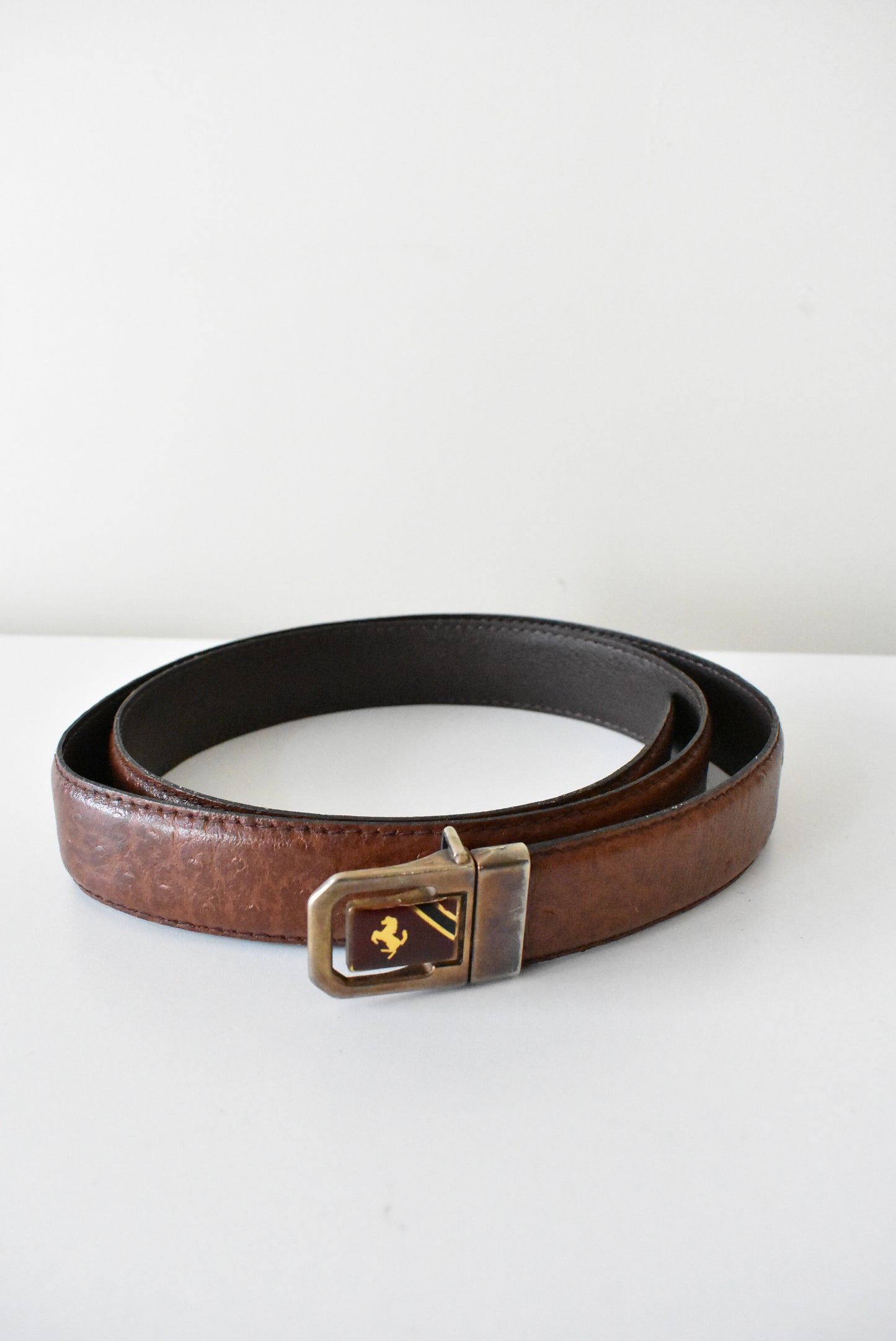 Vintage brown leather belt