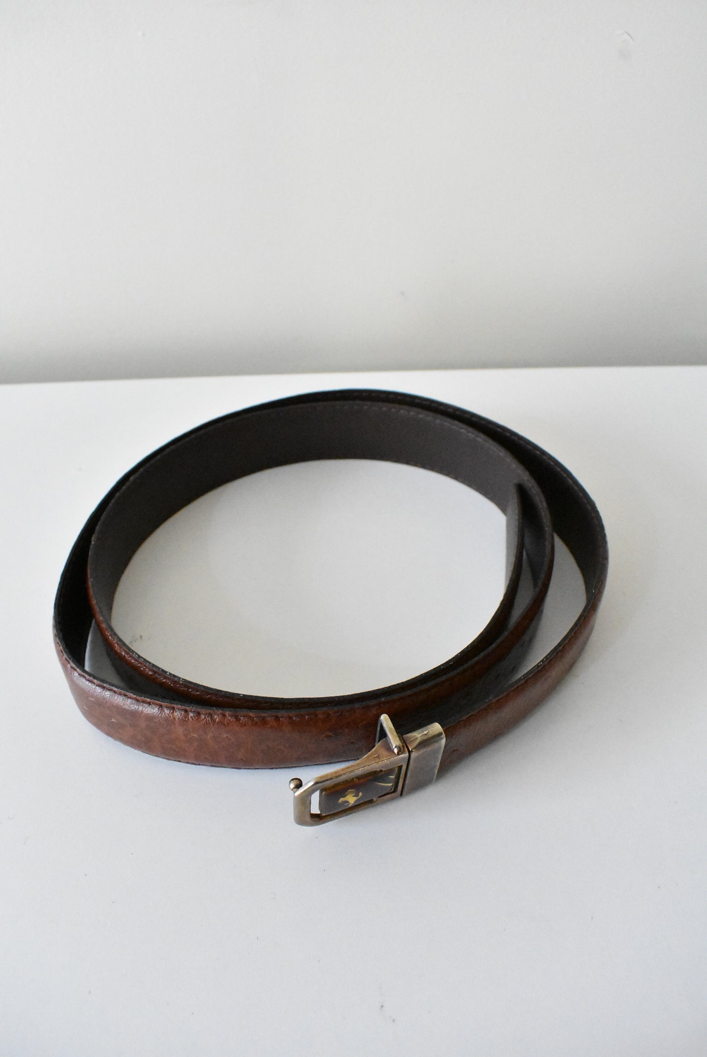 Vintage brown leather belt