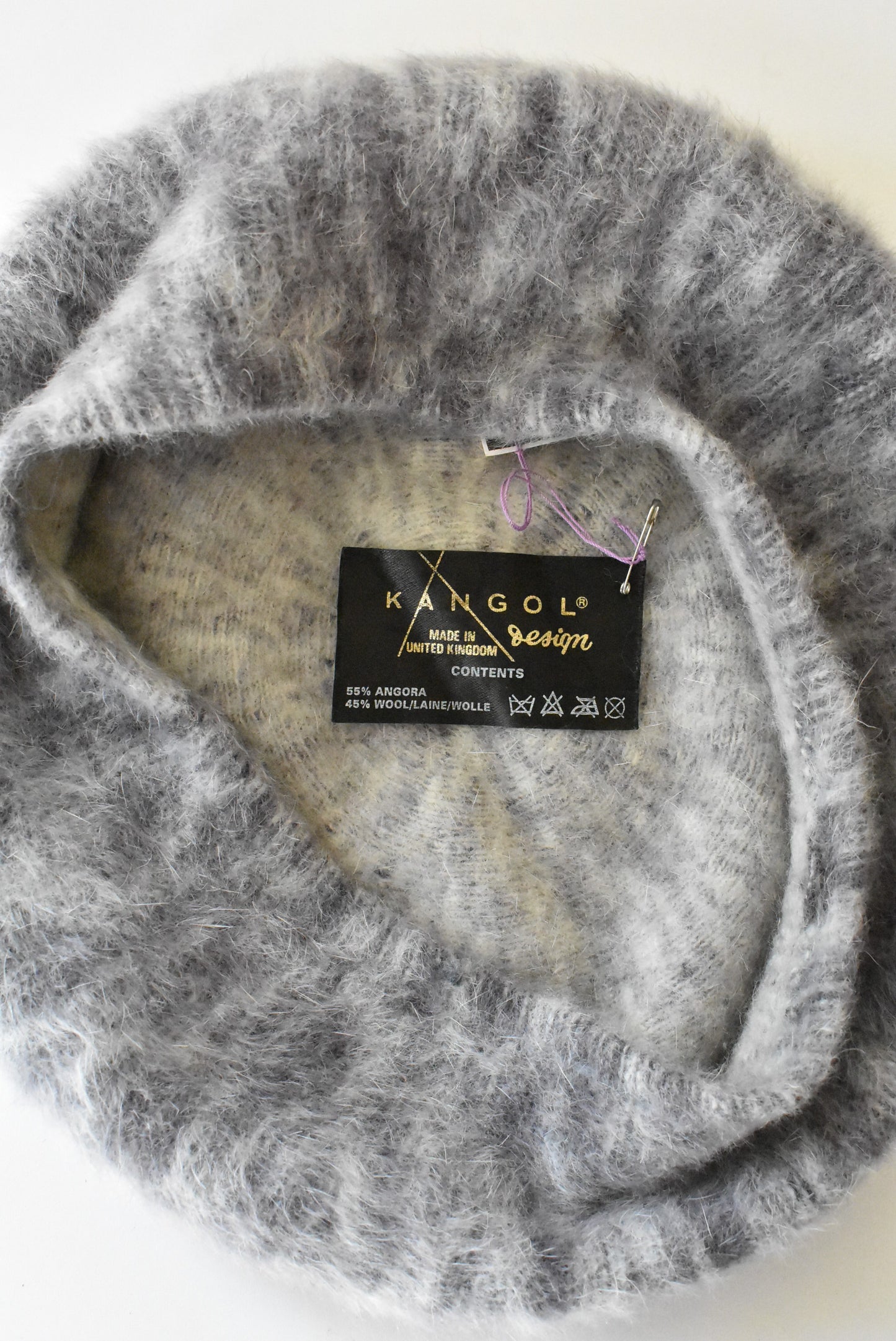 Kangol, classic grey wool beret