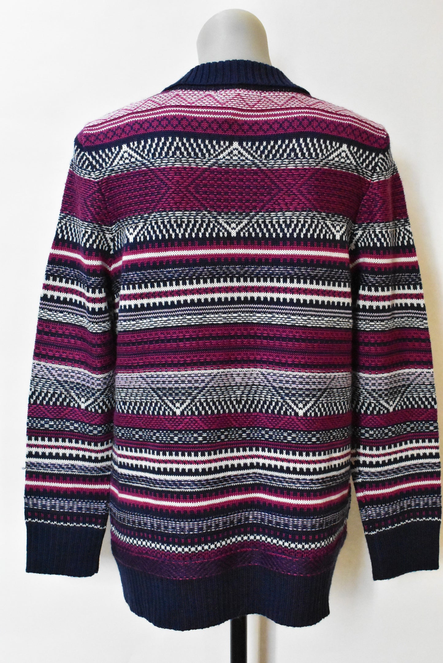 Capture, funky wool blend zip-up jumper, 44