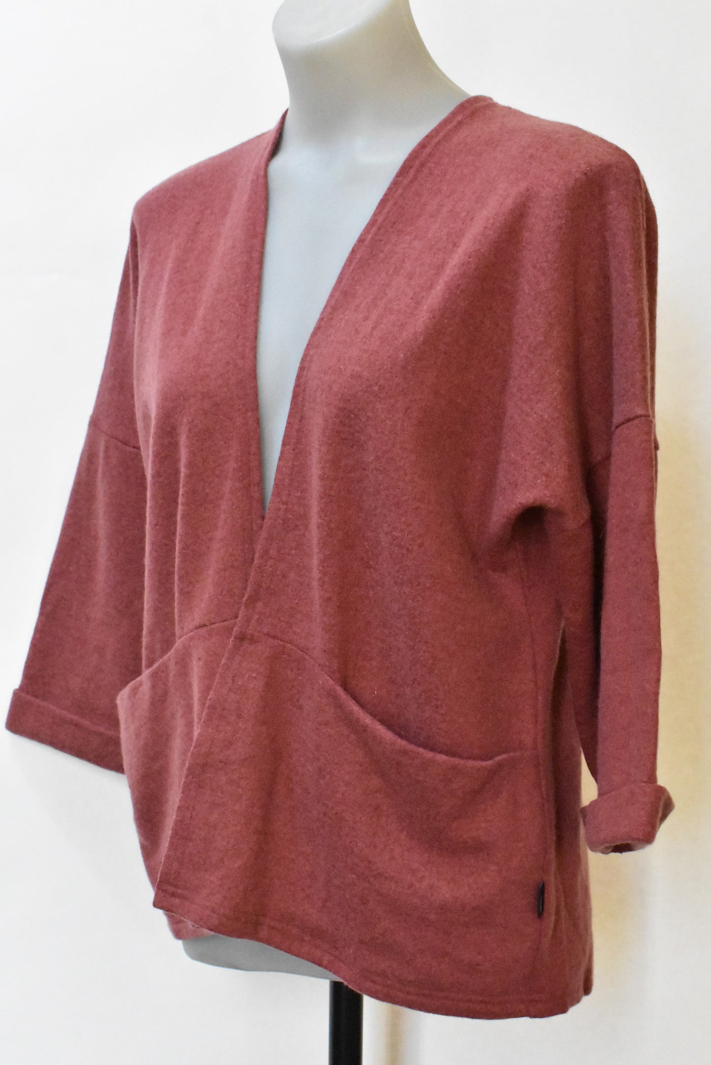 Kilt wool blend rose crop sleeve bolero, S