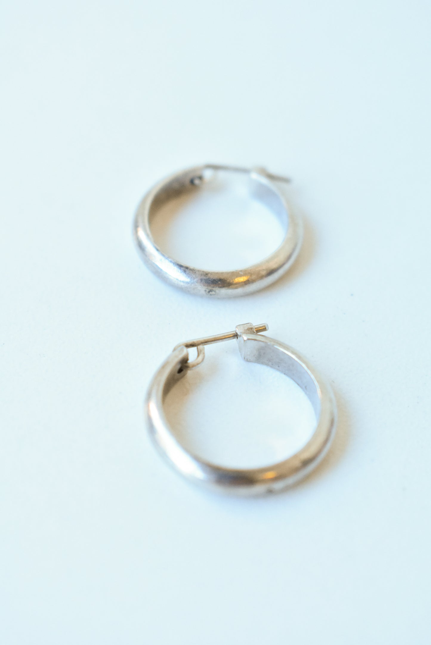 Sterling silver small hoop earrings