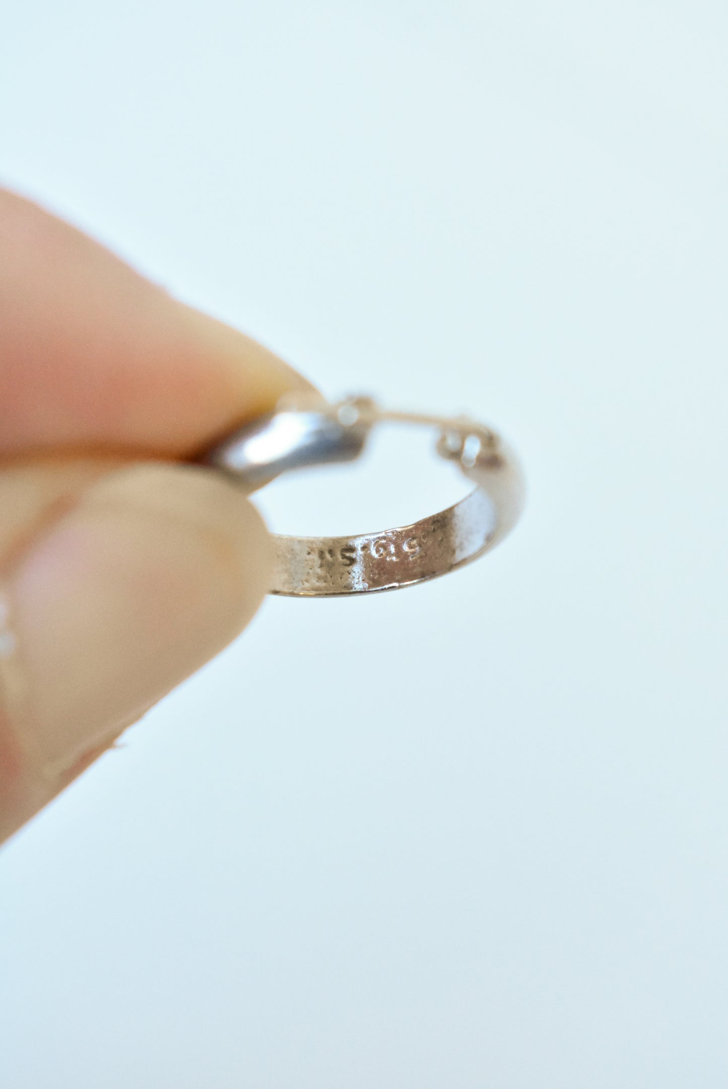 Sterling silver small hoop earrings