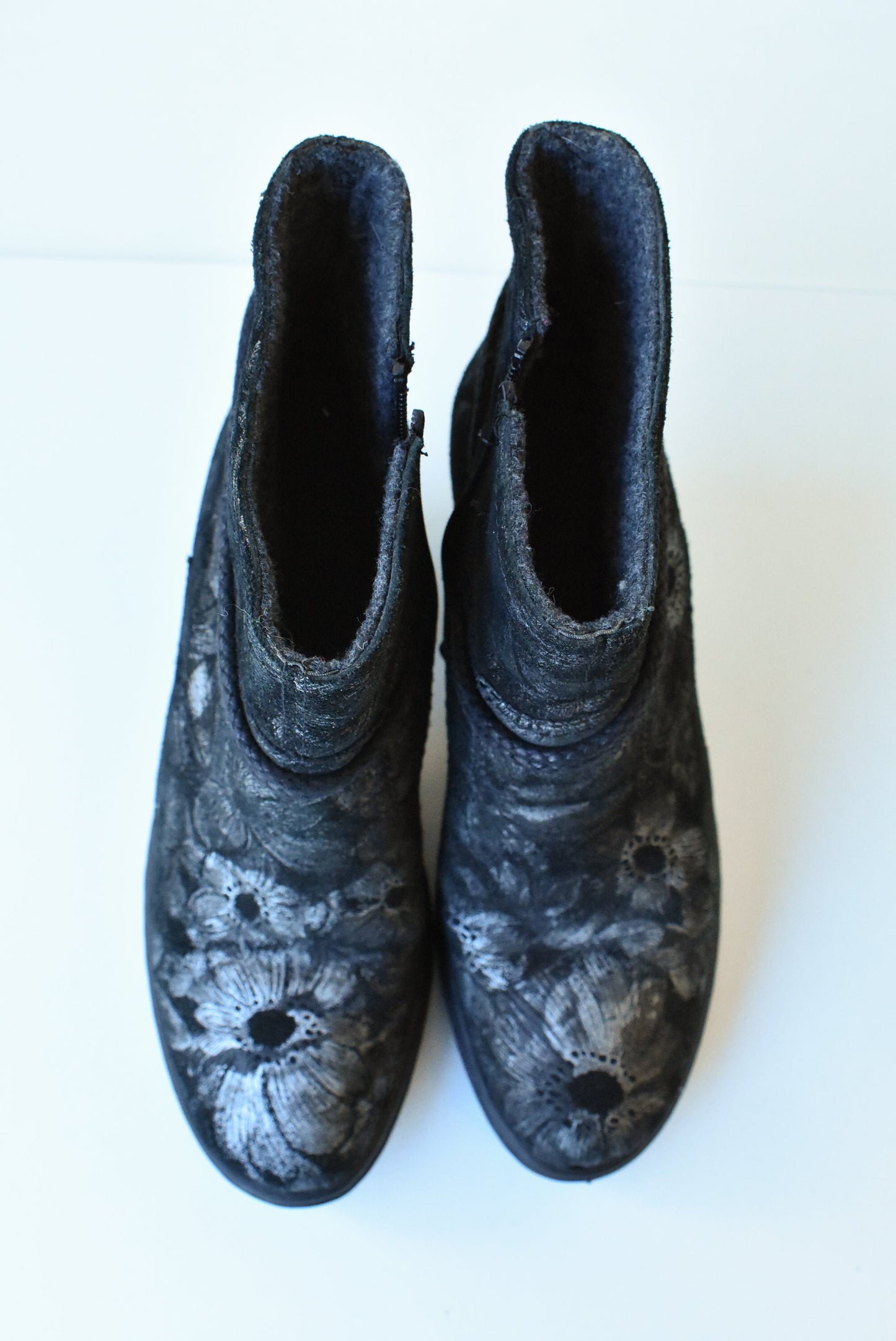 Rieker floral heeled boots, size 37