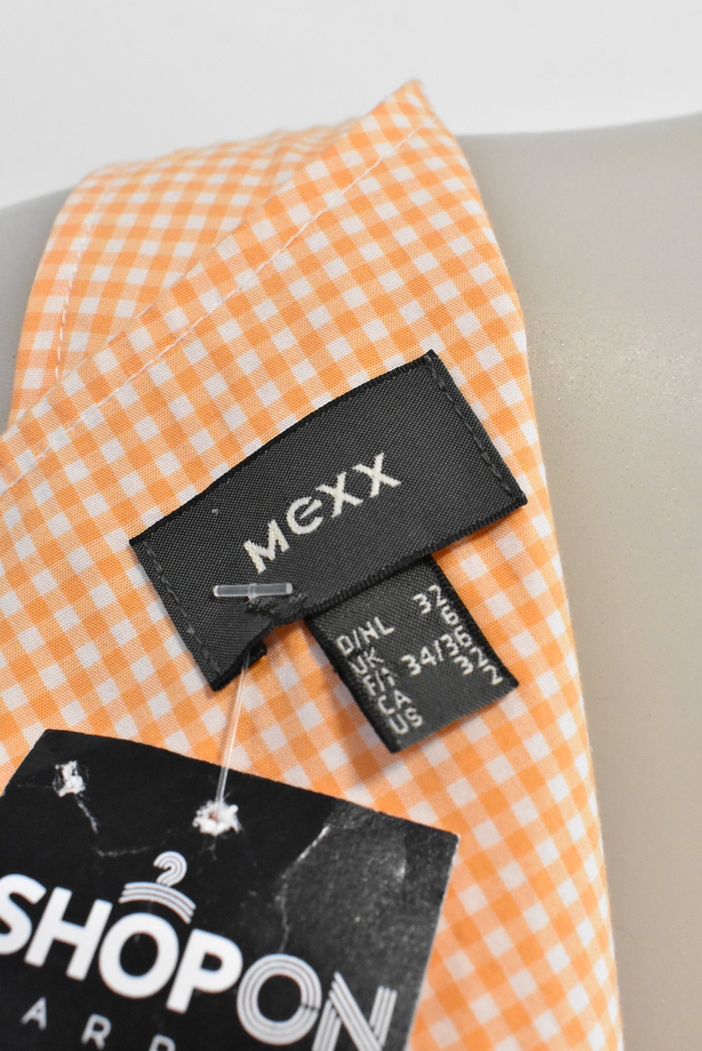 Mexx peach gingham dress, 6
