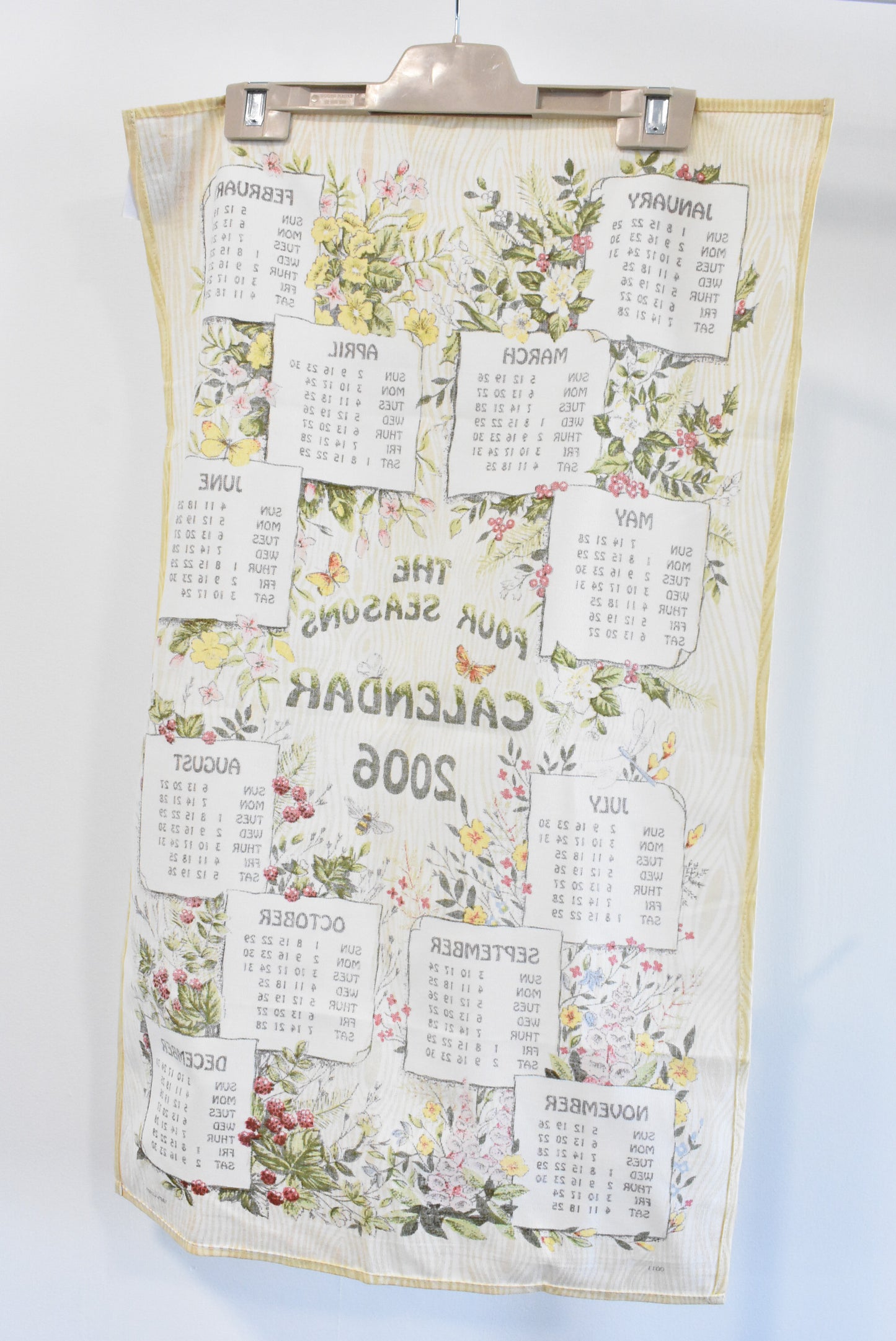 Four Seasons 2006 tea towel calendar
