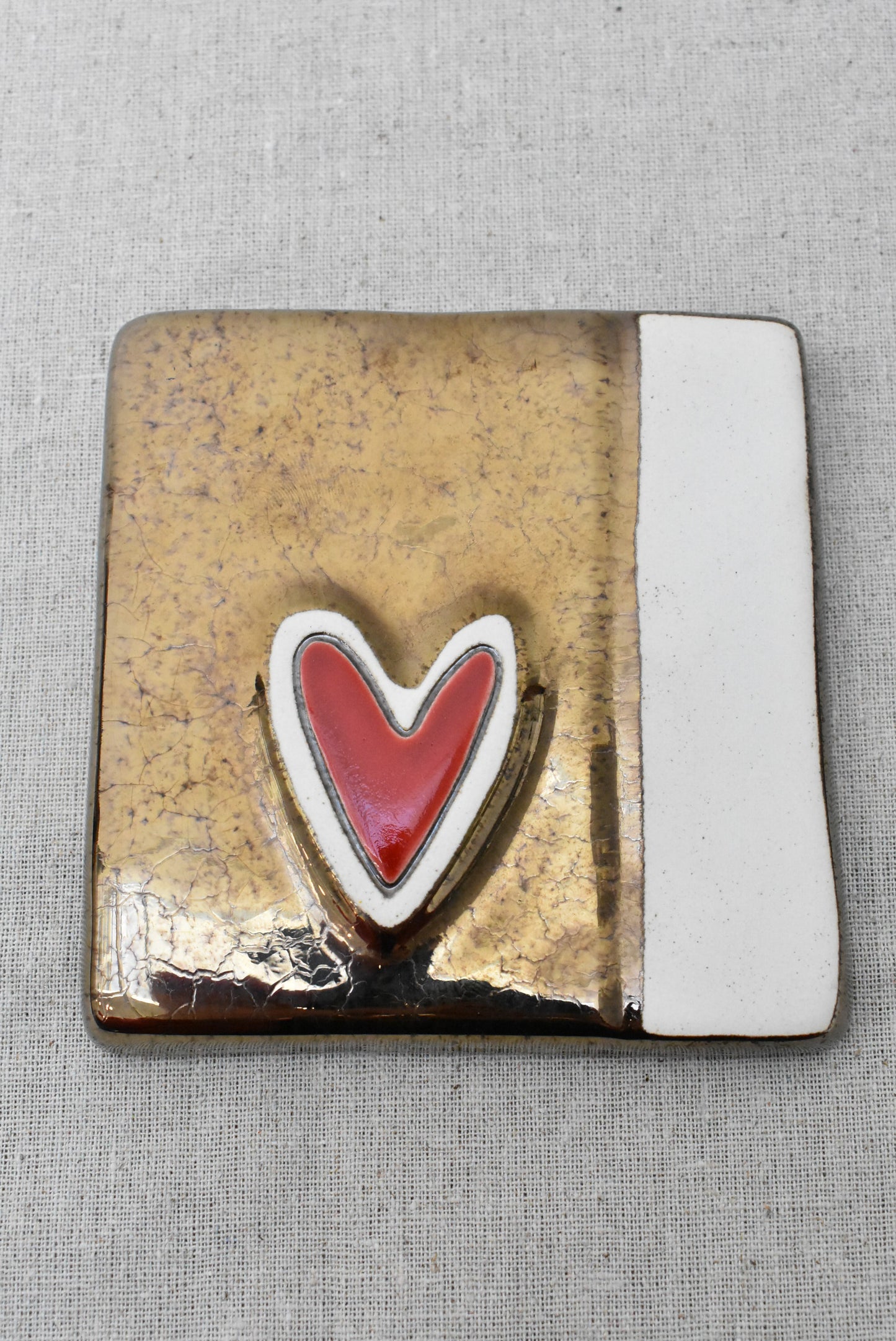 JS Ceramics small love heart tile wall hanging