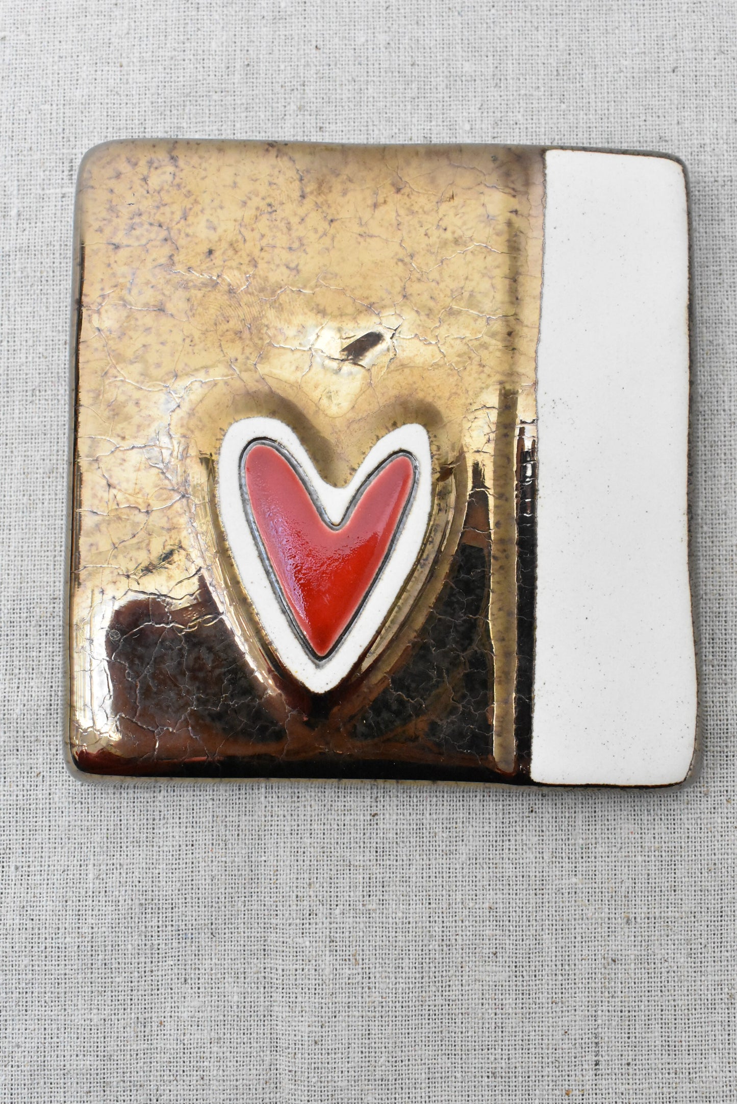 JS Ceramics small love heart tile wall hanging