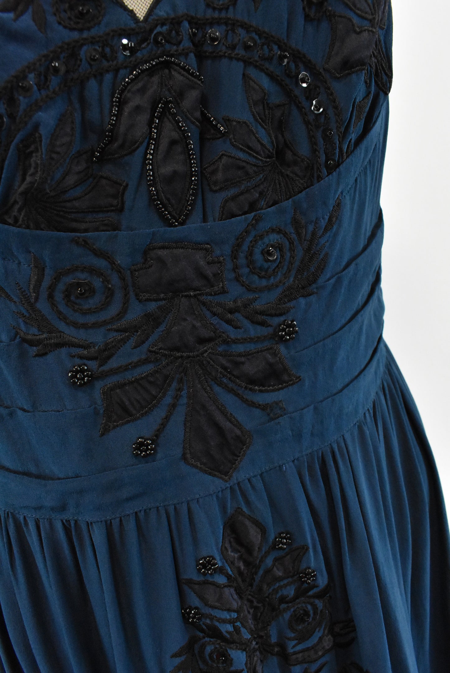 Trelise Cooper 100% silk dress with beaded bodice, 10
