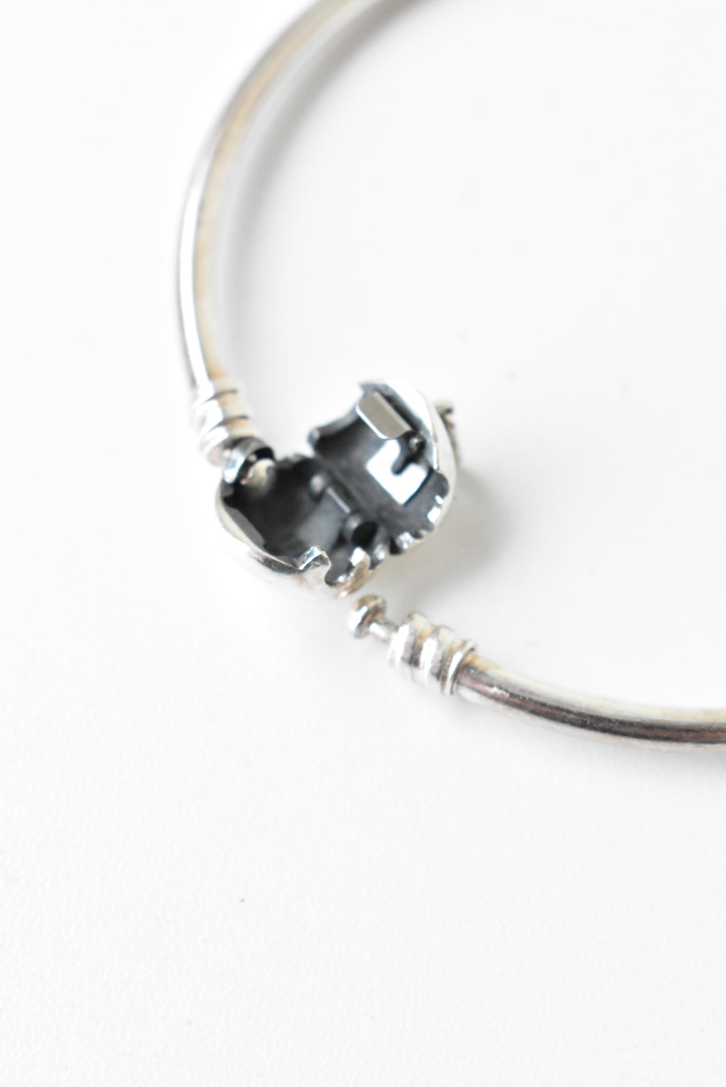 Pandora 'Forever Love' silver heart bangle