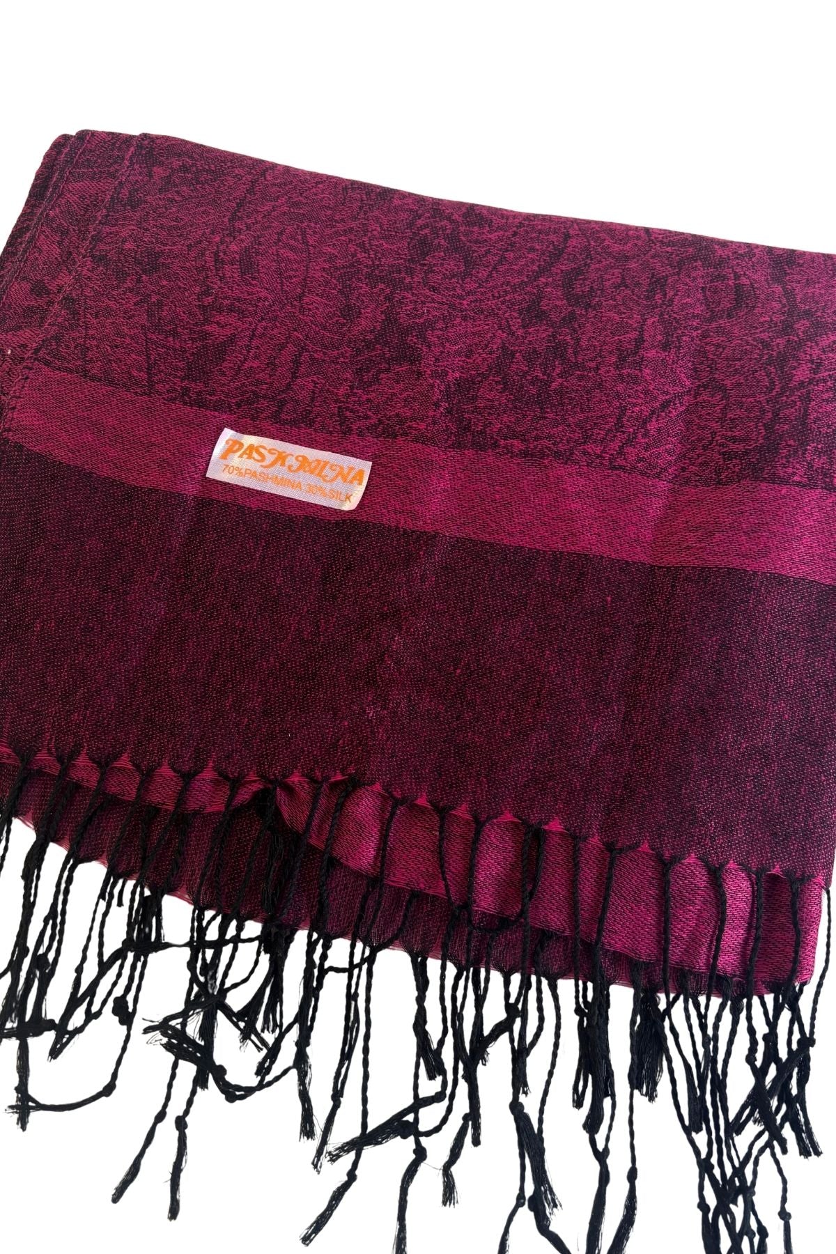 Pashmina + Silk deep fuchsia shawl