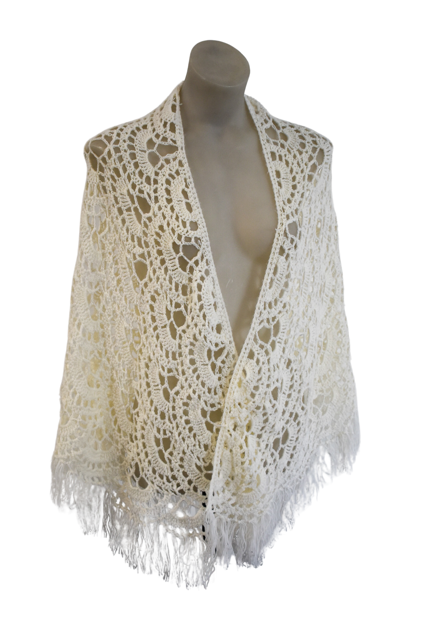 Crochet triangular shawl