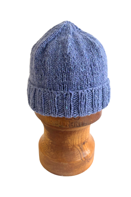 Shades of paua handknit beanie