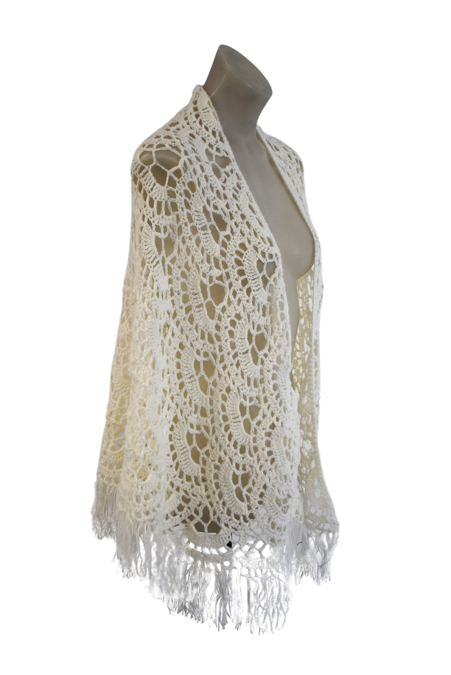 Crochet triangular shawl