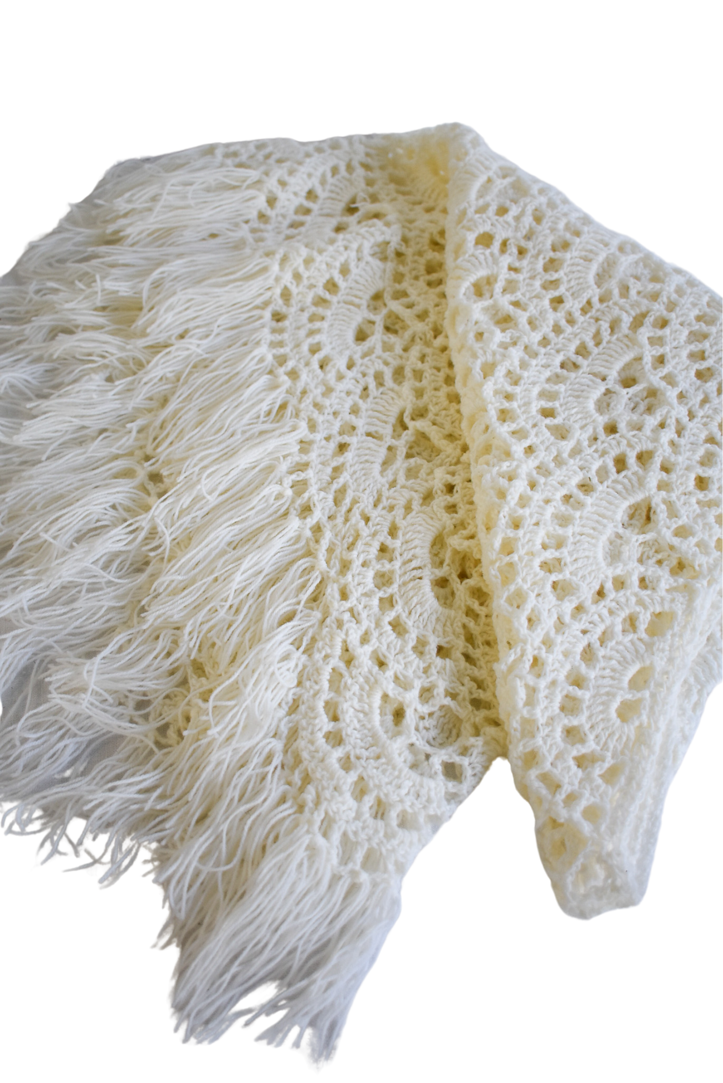 Crochet triangular shawl