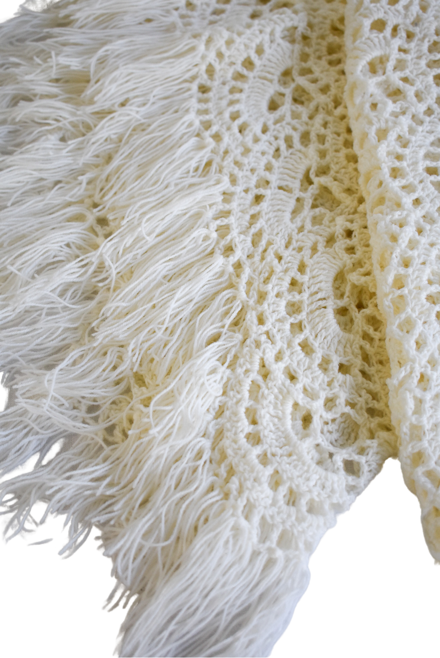 Crochet triangular shawl