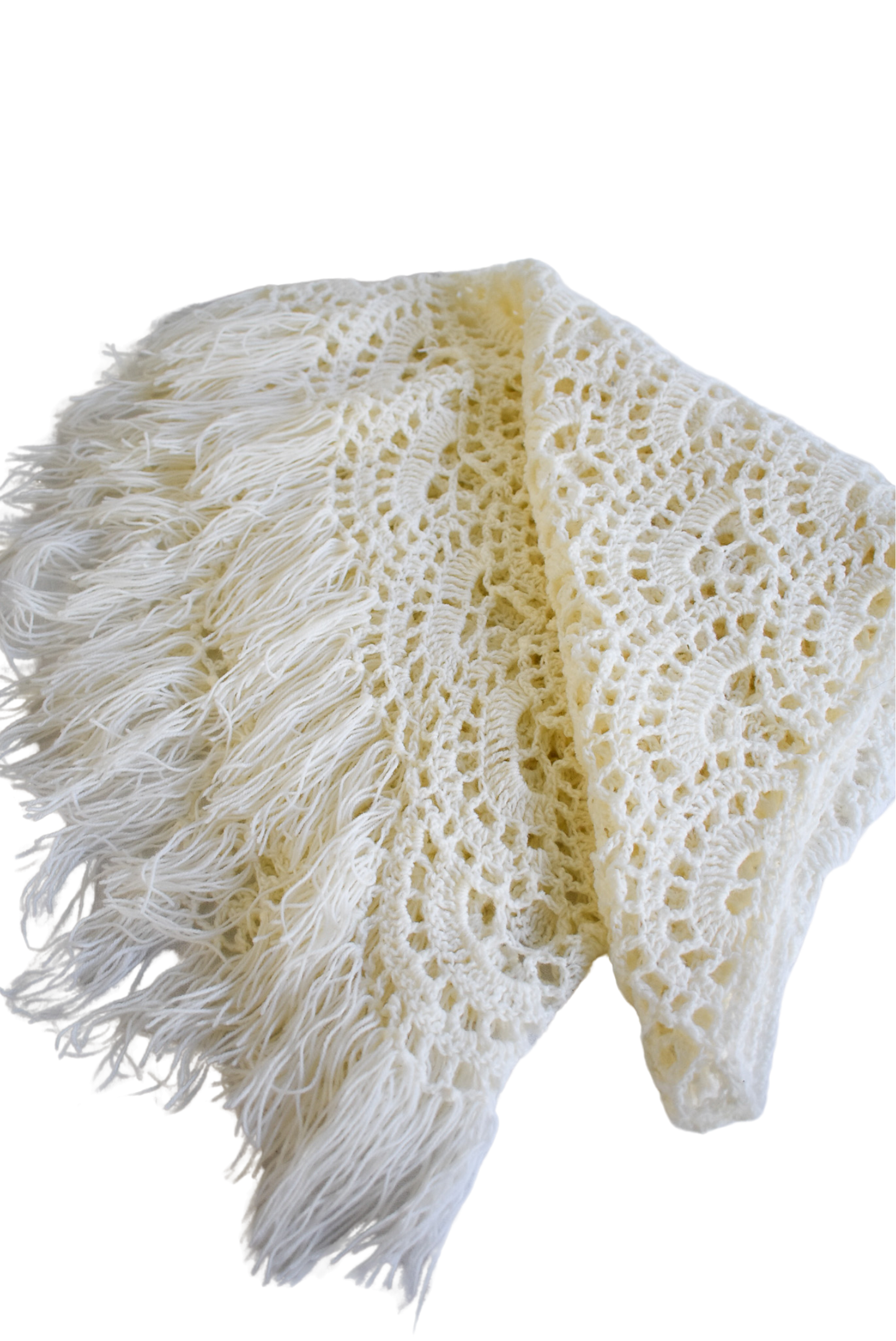 Crochet triangular shawl