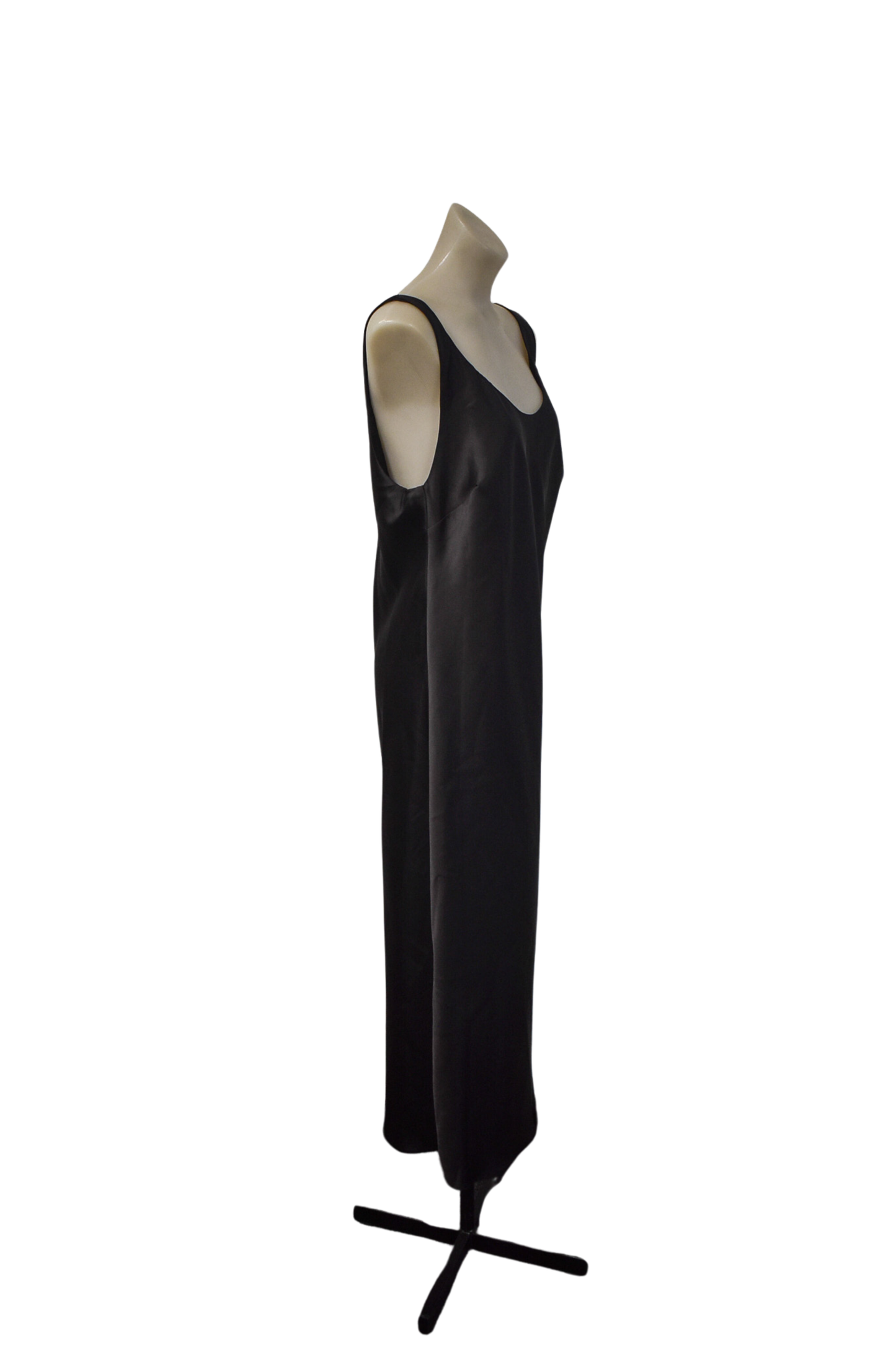ASOS black satin dress, 18