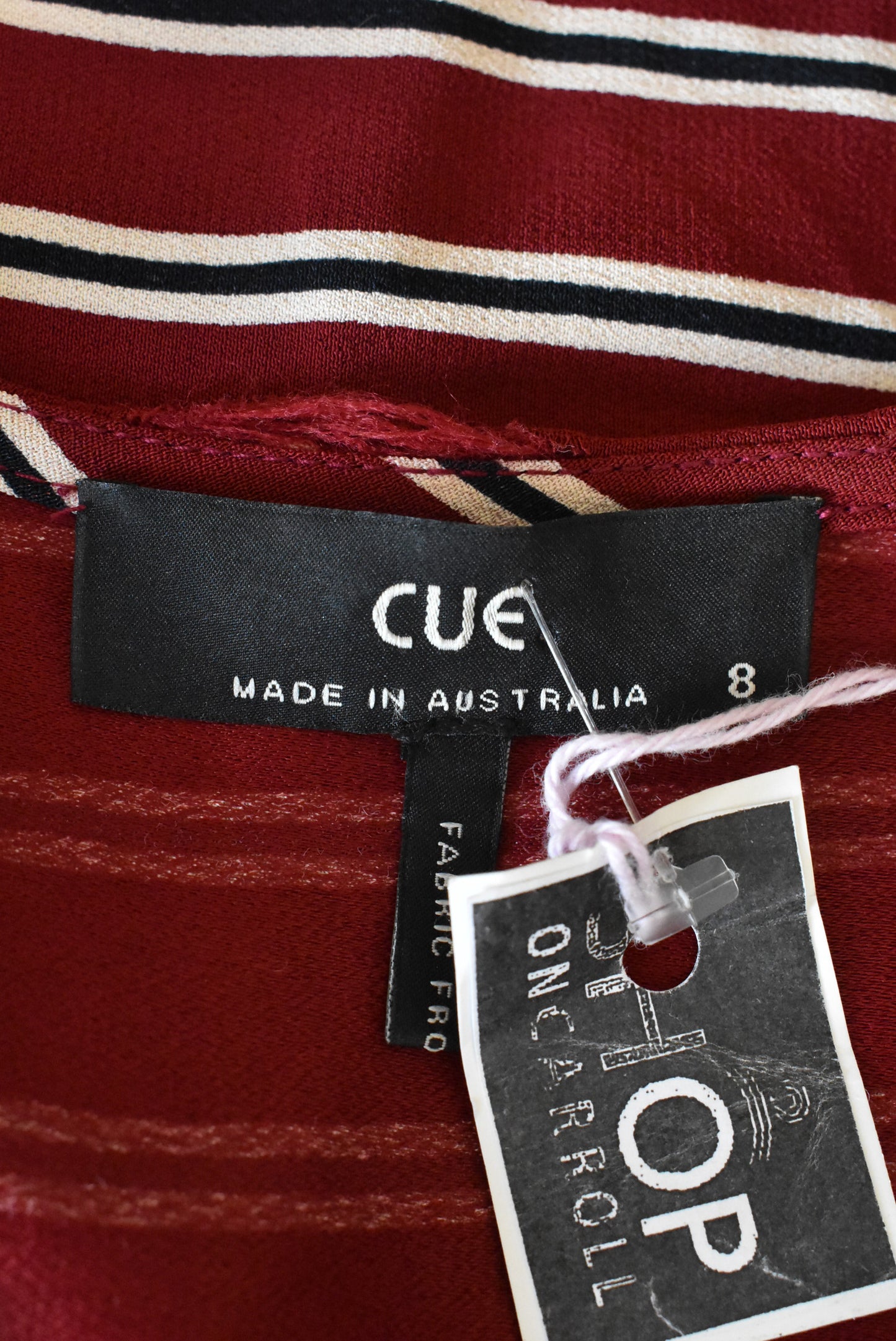Cue stripy top with bow, 8