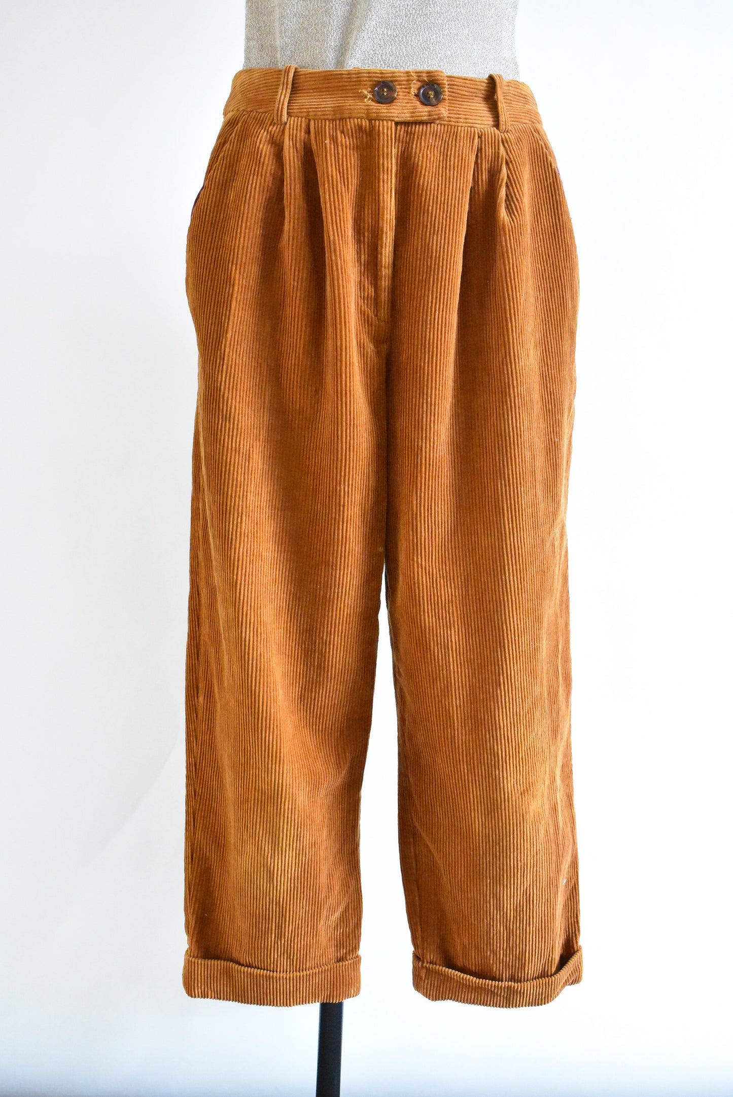 Vera Ravenna ginger corduroy pants, size 10