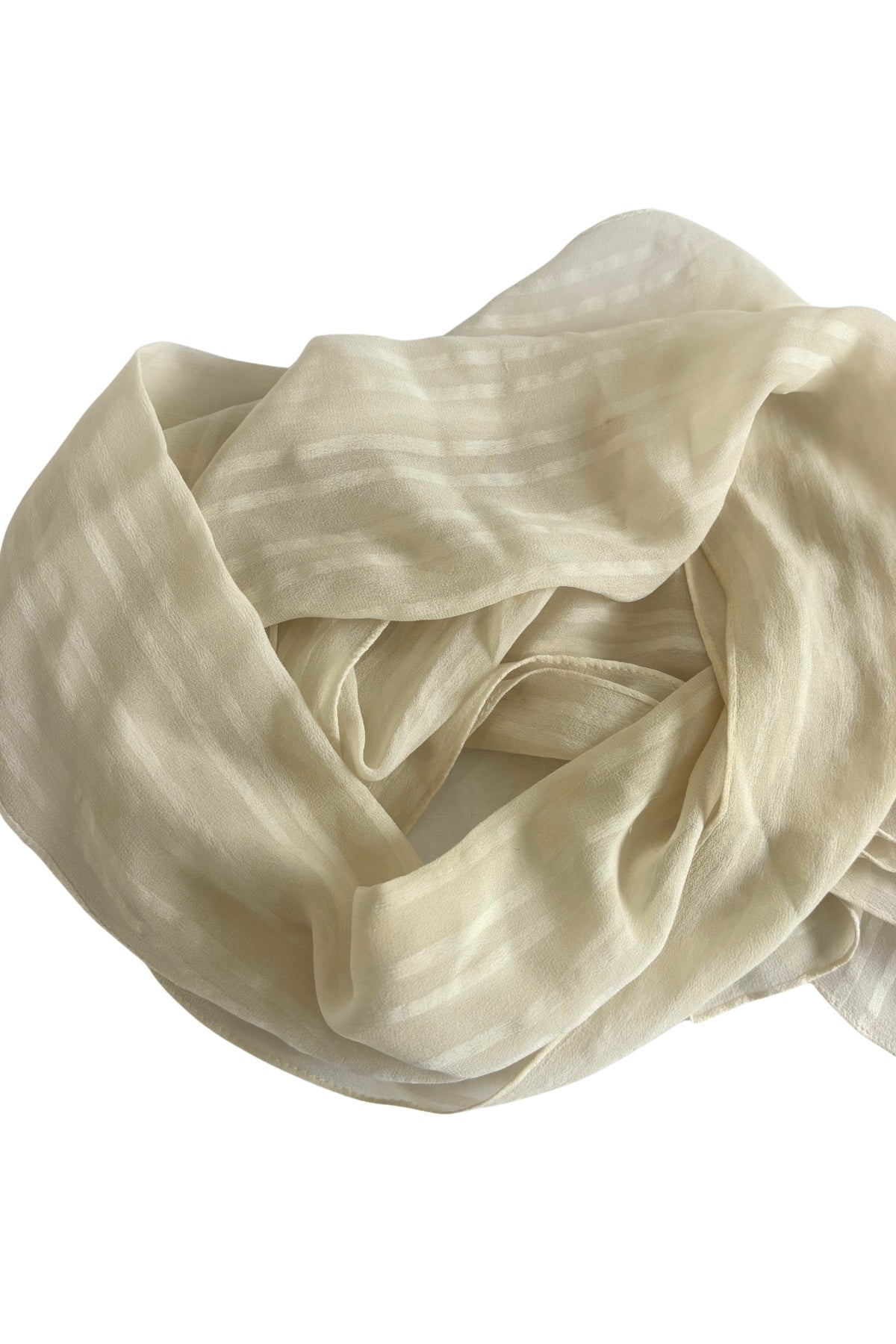 Beautiful off-white silk scarf
