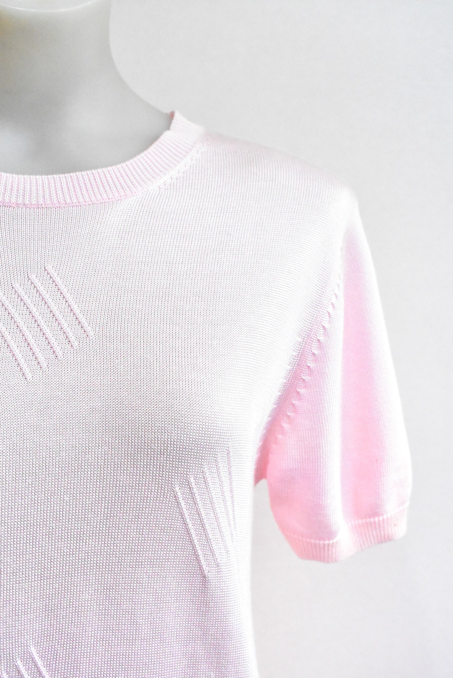 Slade retro-style baby pink knit, size 10
