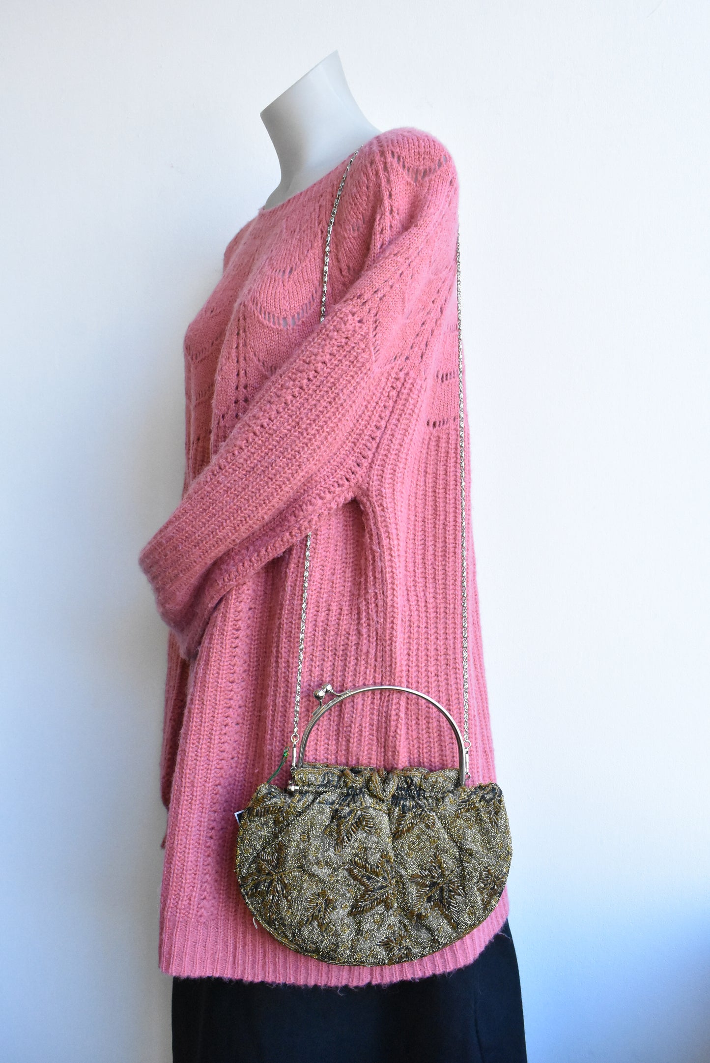 Retro beaded sparkly handbag