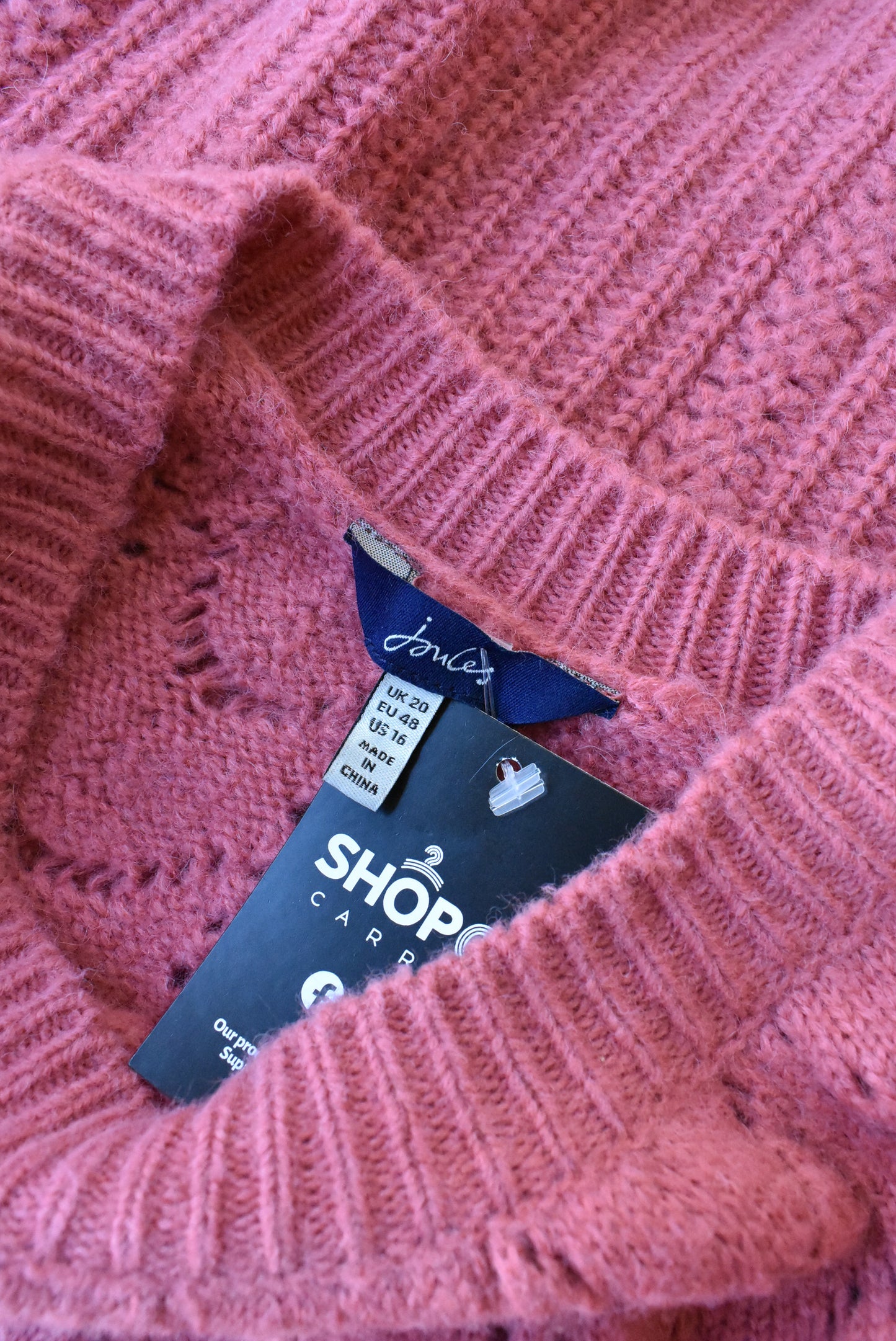 Joules pink merino, alpaca etc. blend jumper, 20