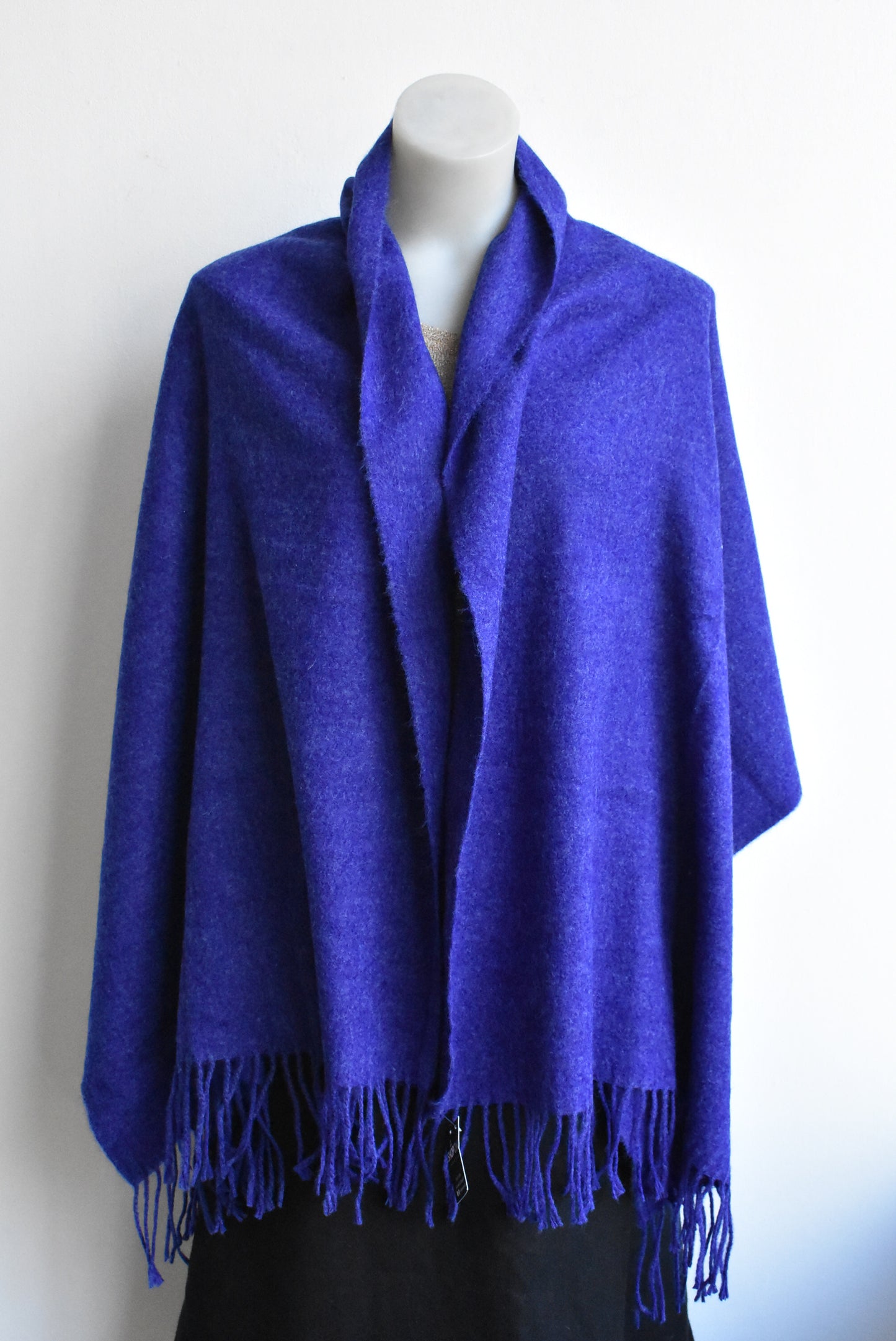 Purple knit scarf