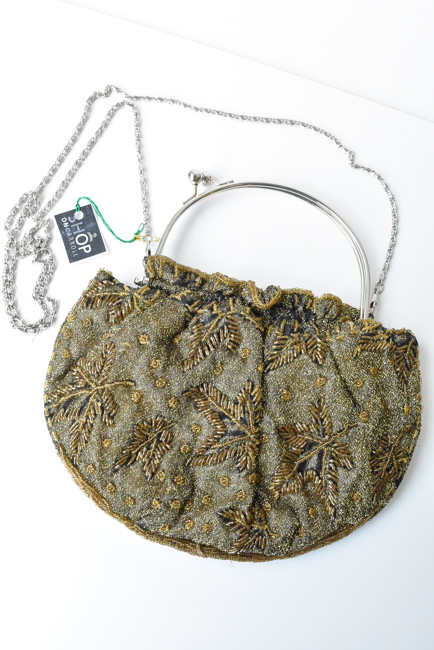 Retro beaded sparkly handbag