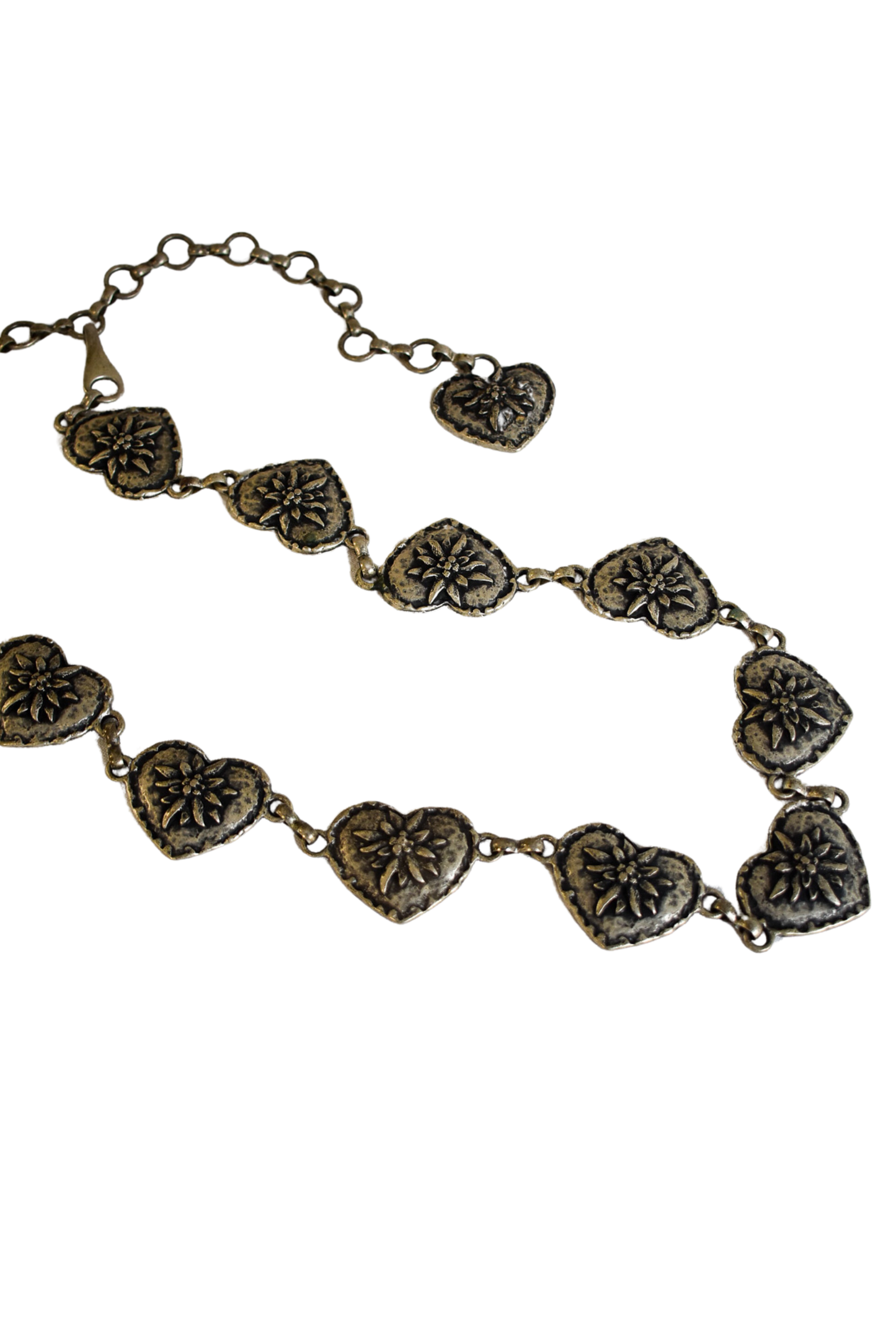Y2K metal heart belt