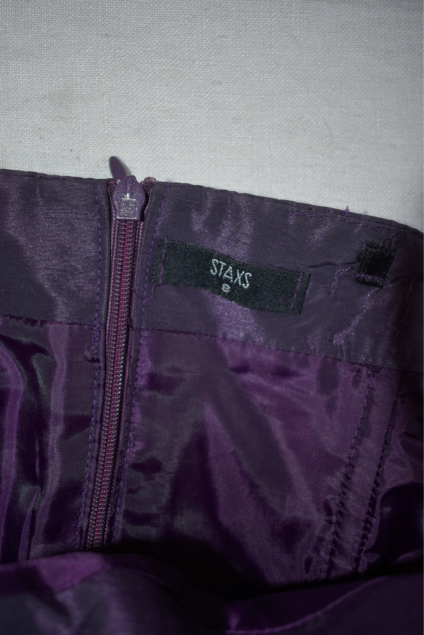 STAXS NZ made purple mini dress, 8